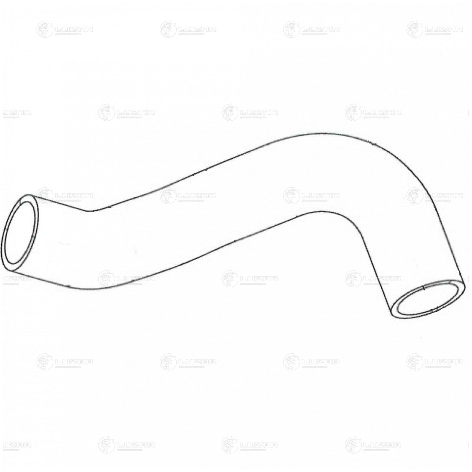 LUZAR LPK0511 Патрубок охл. для а/м Chevrolet Cruze (09-) 1.6i верх. (EPDM, 1 шт.)