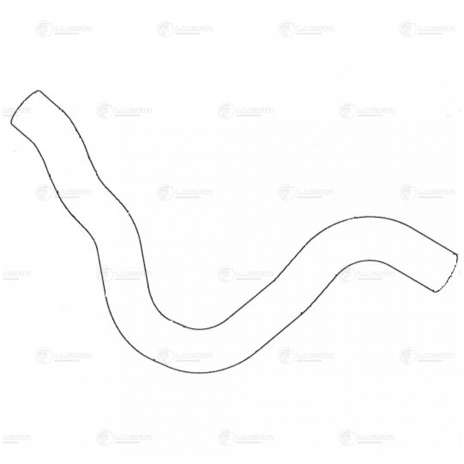 LUZAR LPK0512 Патрубок охл. для а/м Chevrolet Cruze (09-) 1.6i нижн. (EPDM, 1 шт.) (LPK 0512)