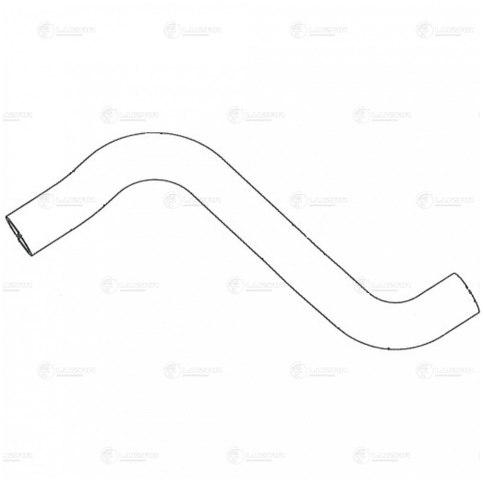 LUZAR LPK0513 Патрубок рад. охл. CHEVROLET CRUZE (09-) 1.8I верх. (EPDM, 1 шт.)