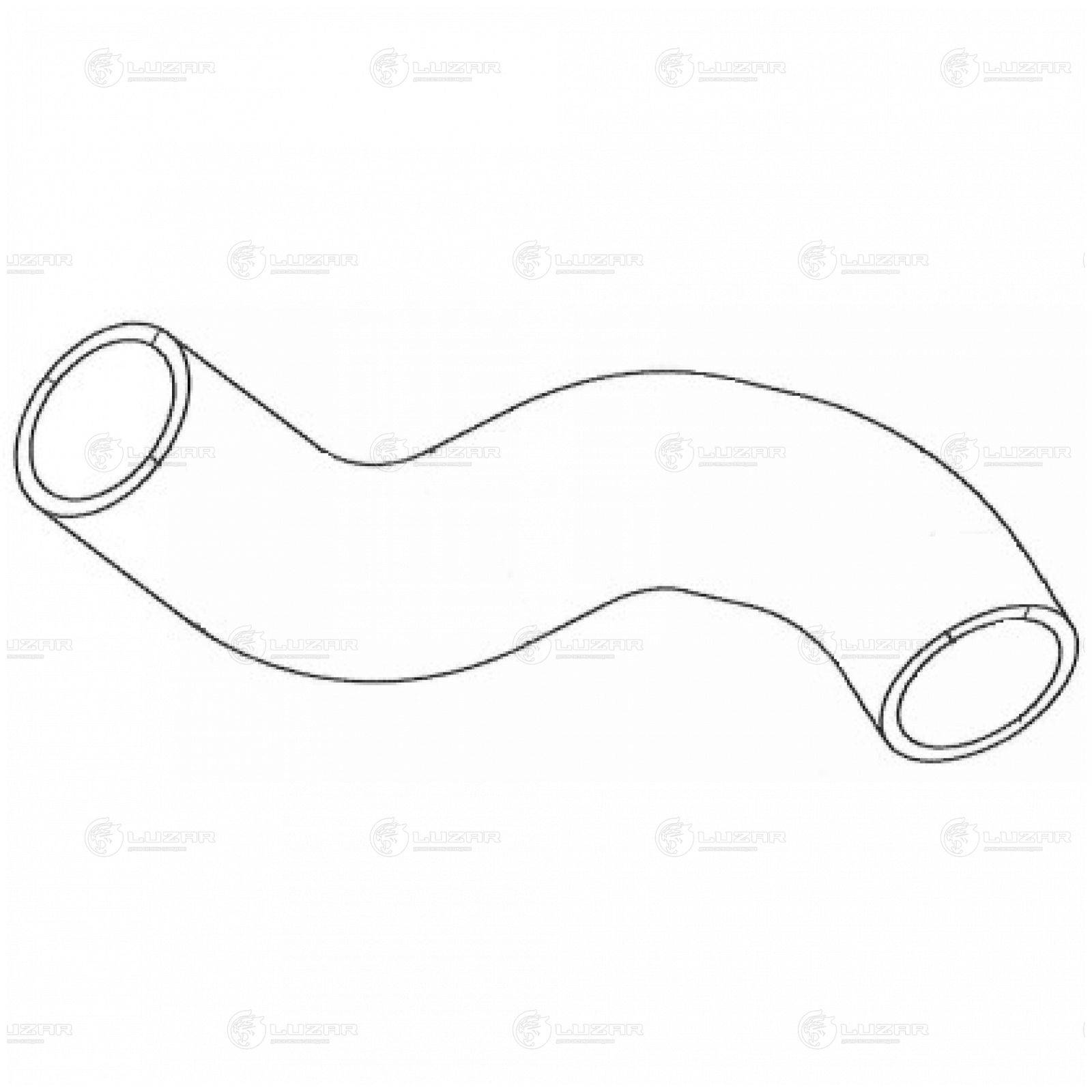 LUZAR LPK0514 Патрубок охл. для а/м Chevrolet Cruze (09-) 1.8i нижн. (EPDM, 1 шт.) (LPK 0514)