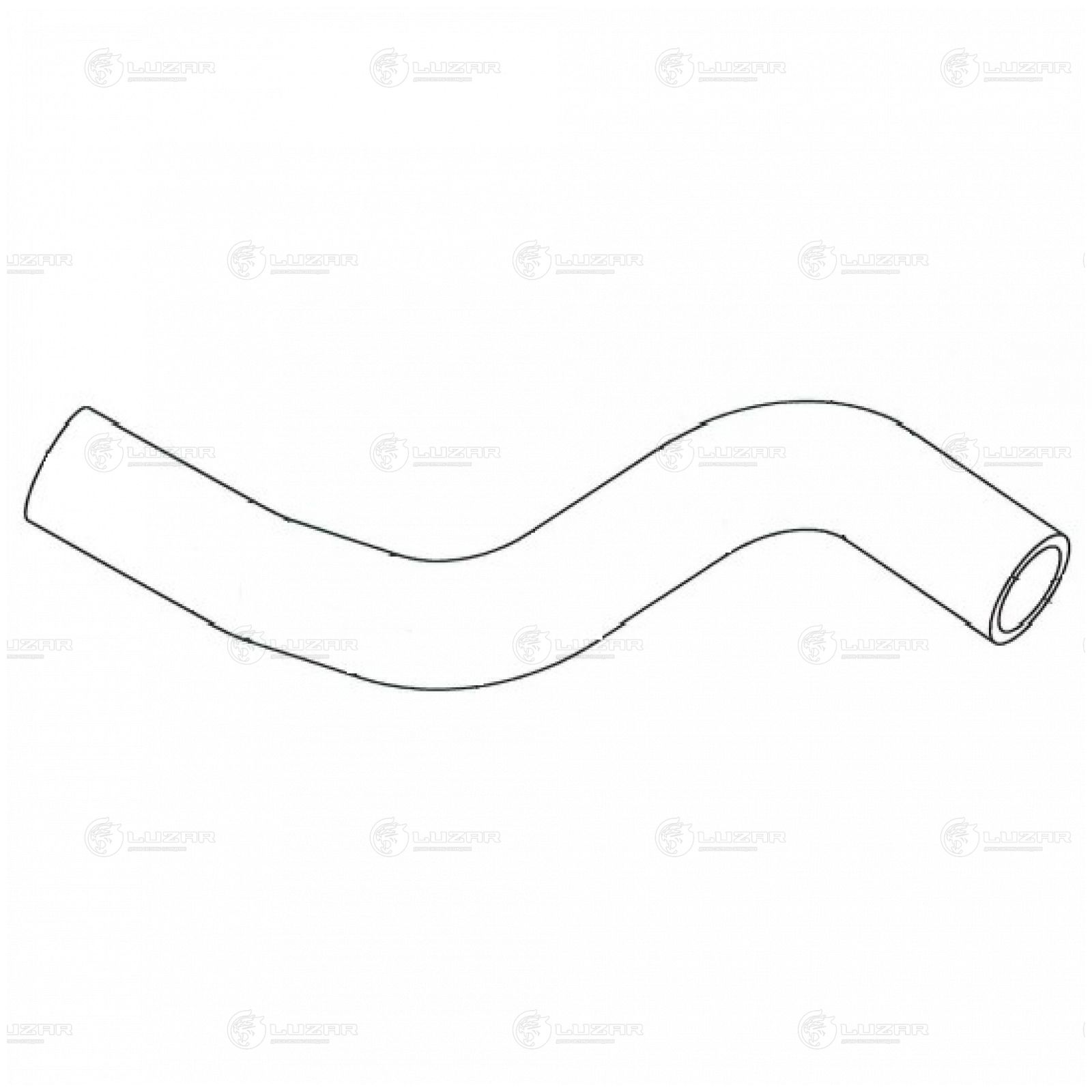 LUZAR LPK14011 Патрубок охл. для а/м Nissan Almera Classic (05-) 1.6i верх. (EPDM,1шт.)