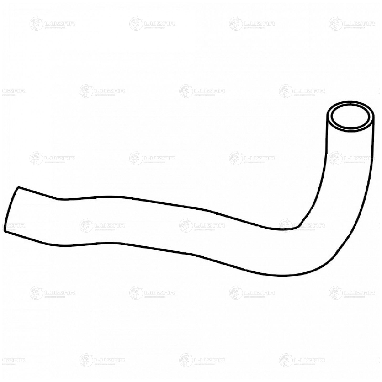 LUZAR LPK141JA2 Патрубок охл. для а/м Nissan Qashqai (06-) 2.0i MT/AT [MR20DE] нижн. (EPDM,1шт.) (LPK 141JA2)