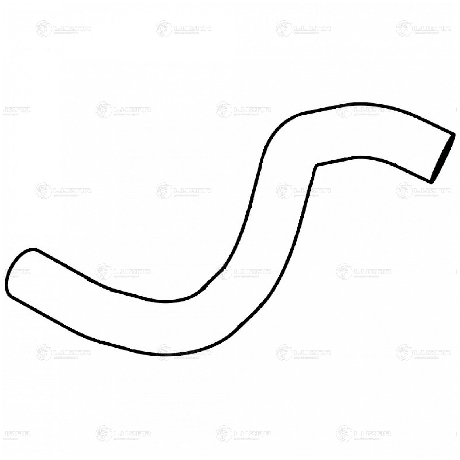 LUZAR LPK14J01 Патрубок охл. для а/м Nissan Qashqai (06-) 1.6i МТ [HR16DE] верх. (EPDM,1шт.) (LPK 14J01)