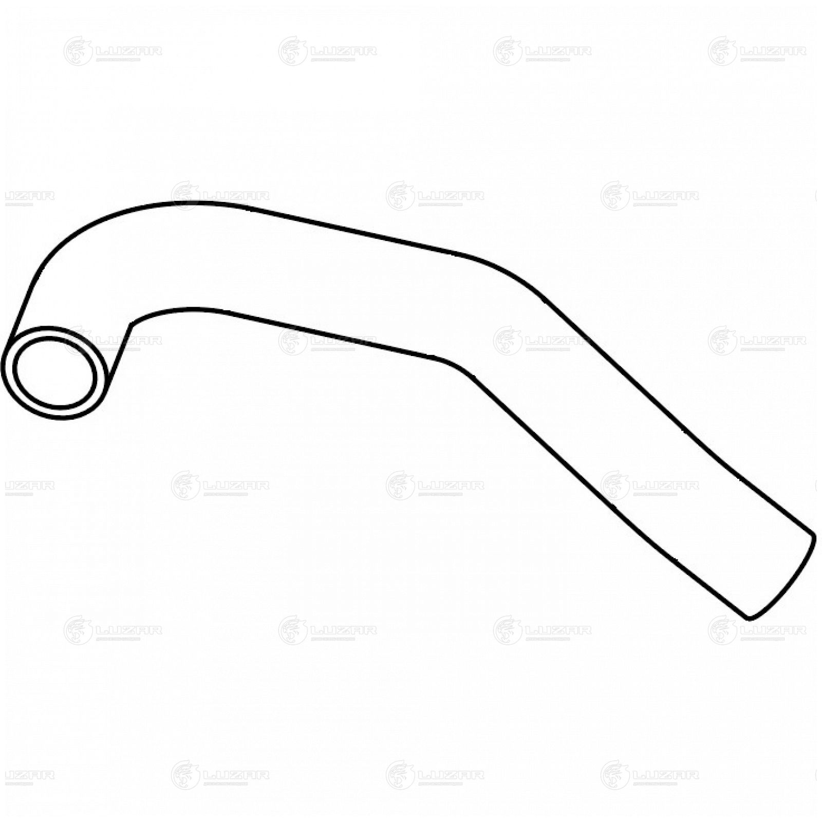 LUZAR LPK14J02 Патрубок охл. для а/м Nissan Qashqai (06-) 1.6i МТ [HR16DE] нижн. (EPDM,1шт.) (LPK 14J02)