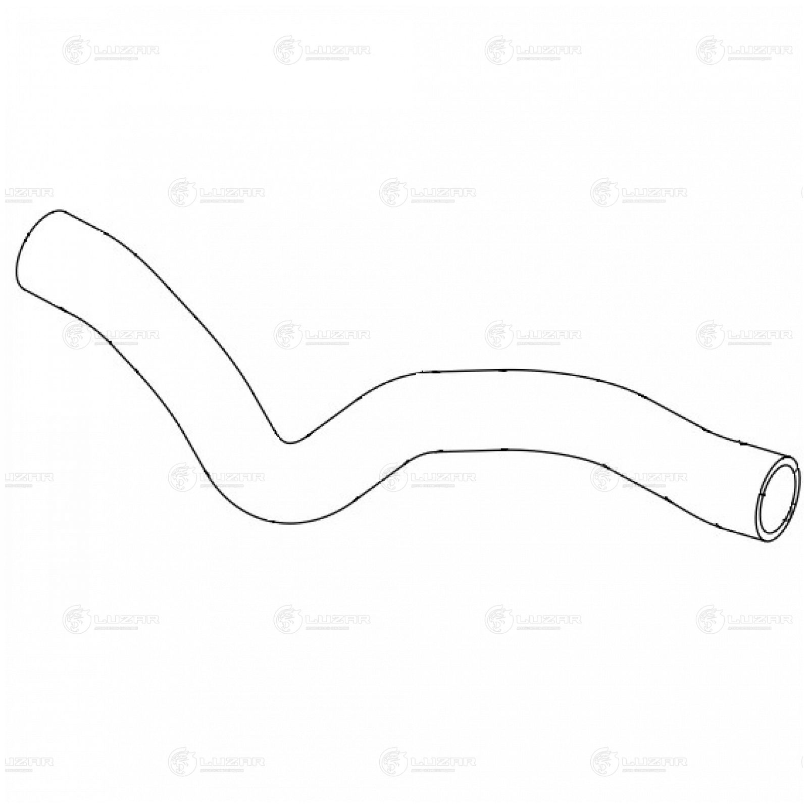 LUZAR LPK2101 Патрубок охл. для а/м Opel Astra J (09-) 1.6i MT верх. (EPDM, 1 шт.) (LPK 2101)