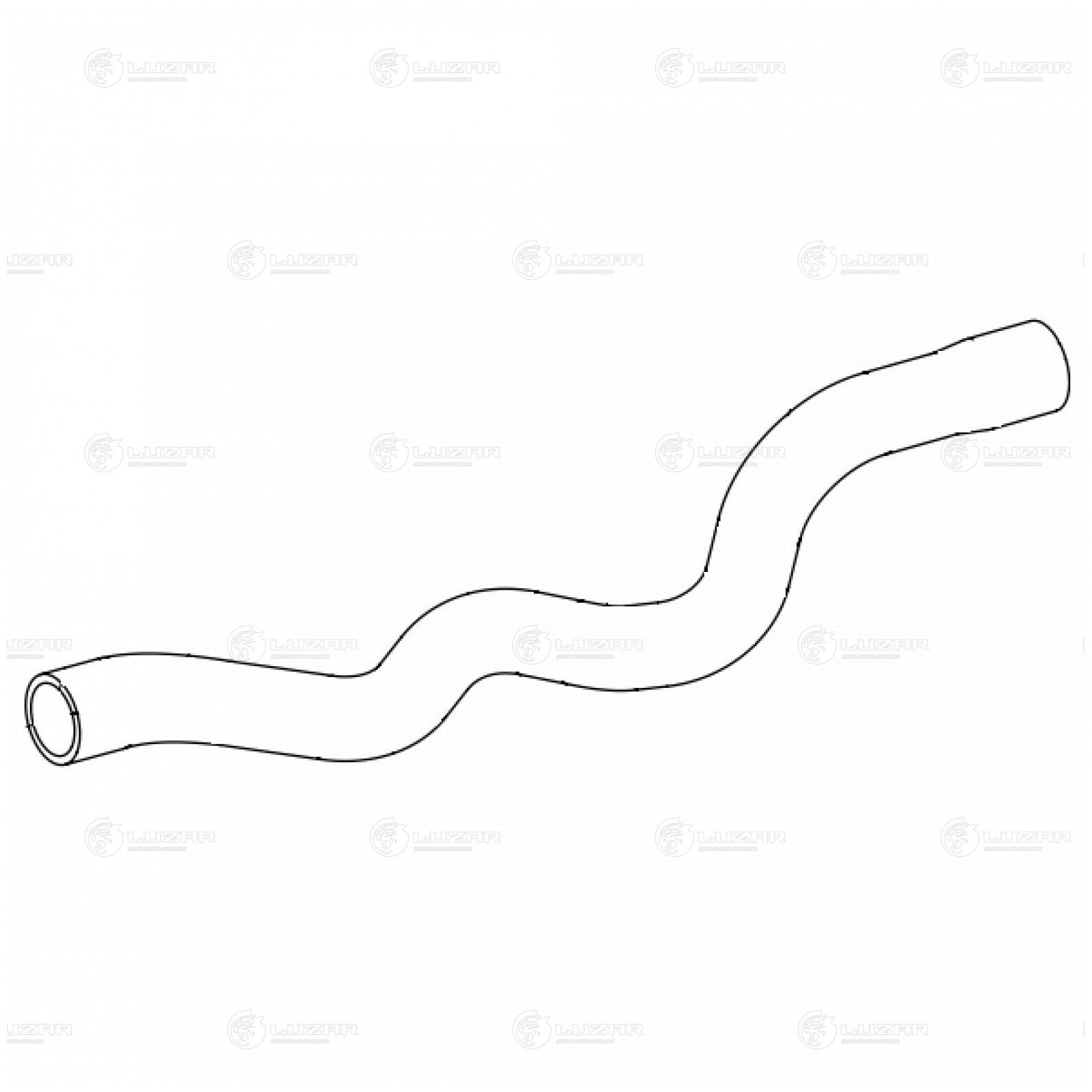 LUZAR LPK2105 Патрубок охл. для а/м Opel Astra J (09-) 1.4i AT верх. (EPDM, 1 шт.) (LPK 2105)