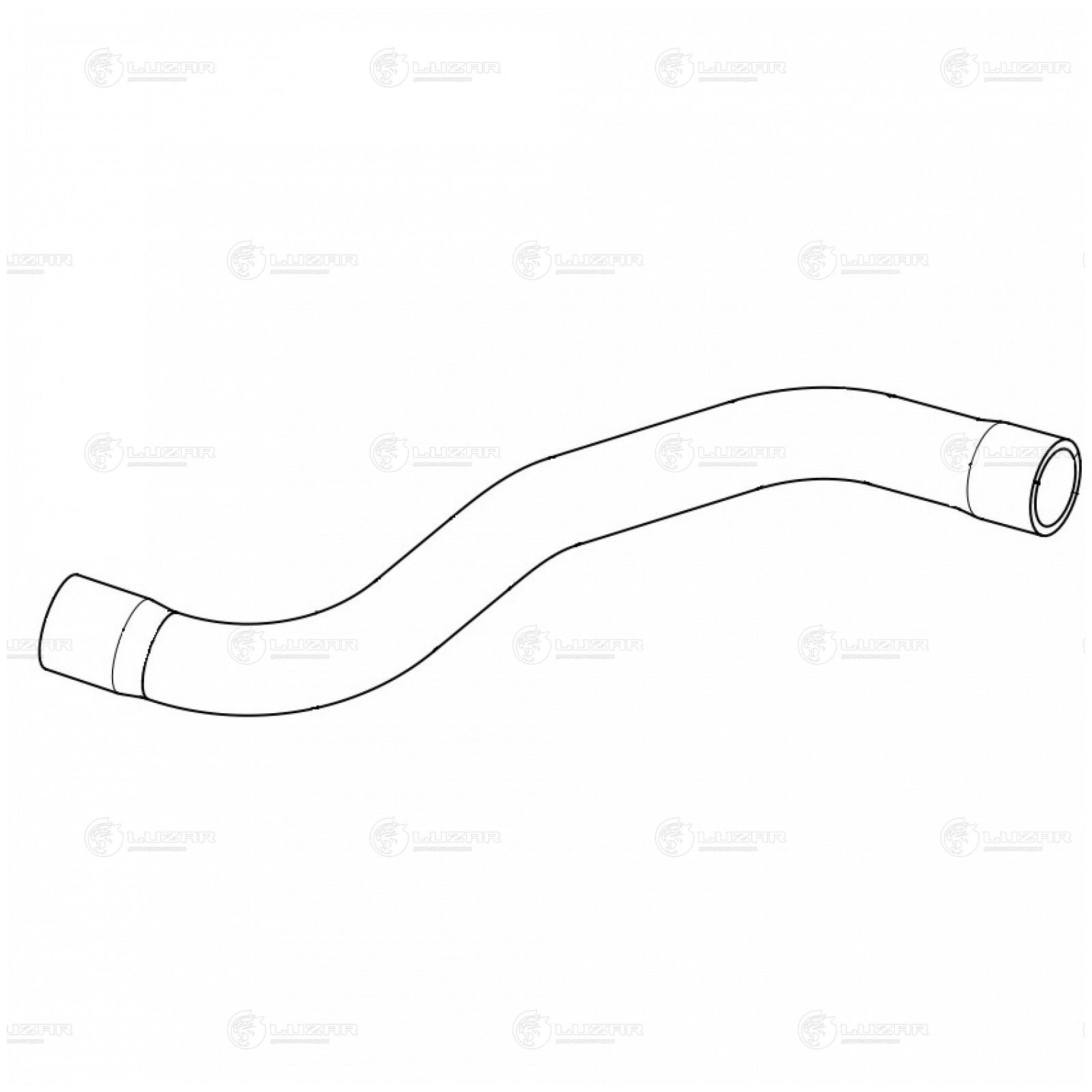 LUZAR LPK2106 Патрубок охл. для а/м Opel Astra J (09-) 1.4 MT верх. (EPDM, 1 шт.) (LPK 2106)