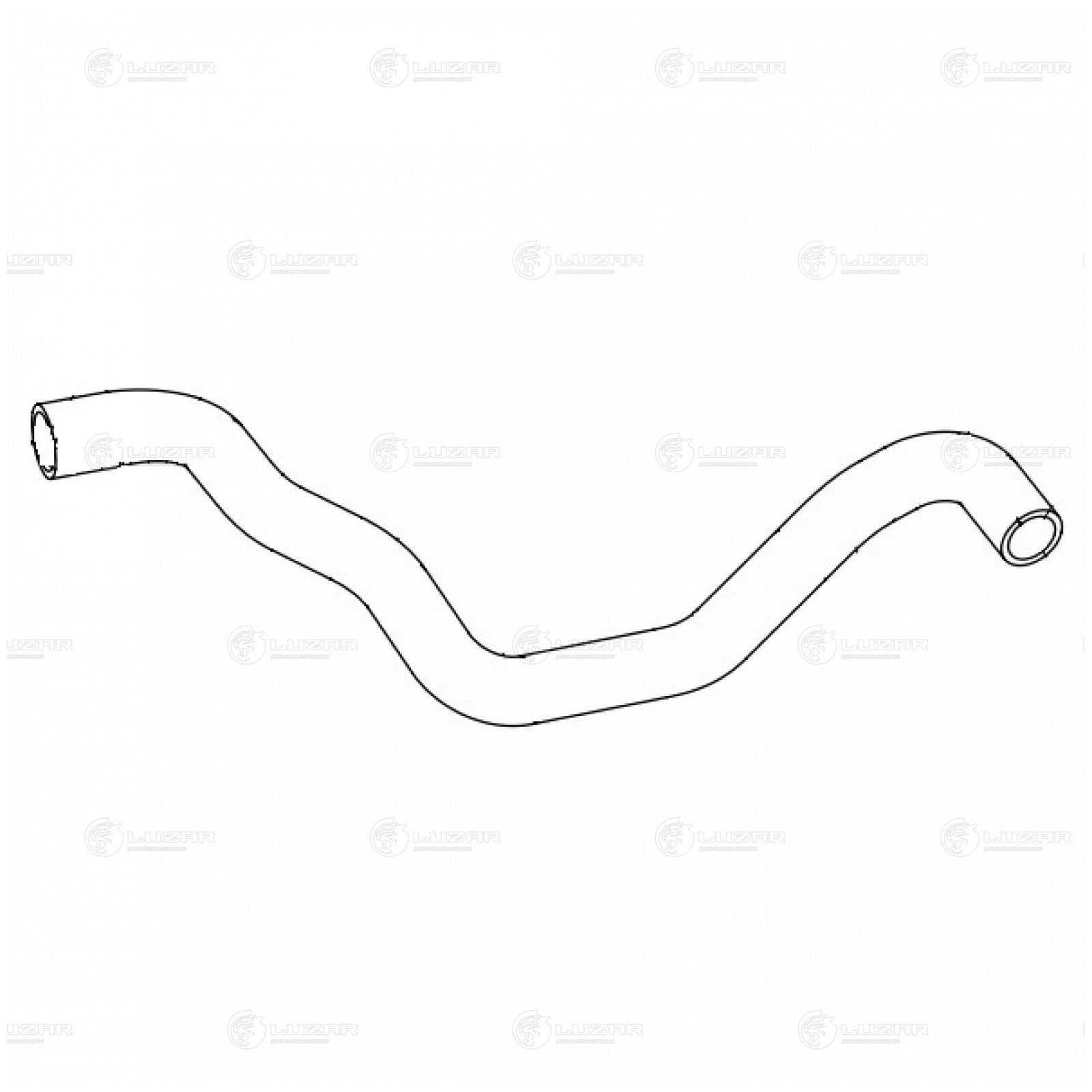 LUZAR LPK3003 Патрубок охл. для а/м Москвич 3 (22-)/JAC JS4 (20-) 1.5T верх. (EPDM, 1 шт.) (LPK 3003)