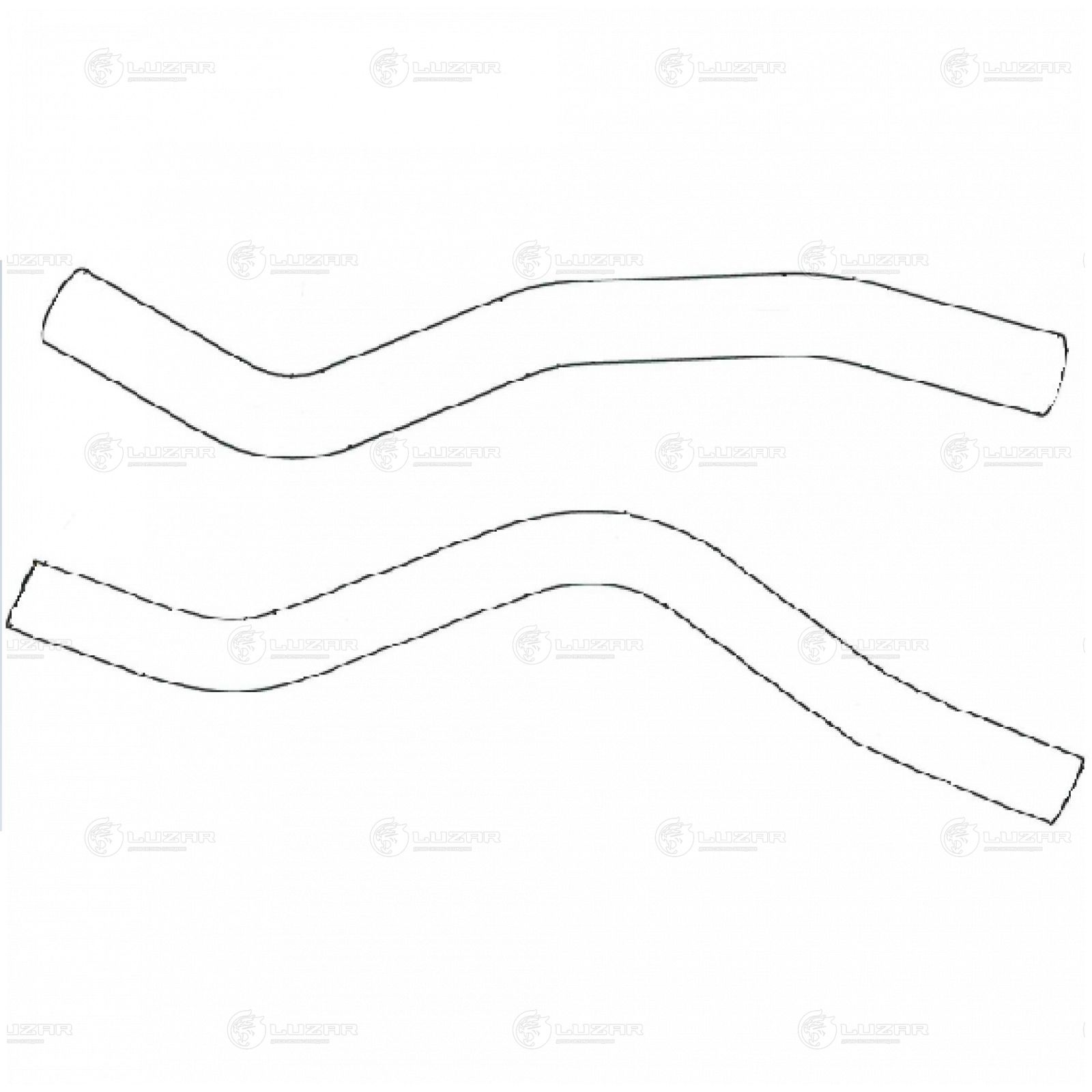 LUZAR LPKH01172 Патрубки отоп. а/м Лада LARGUS FL (21-) 1.6I 16кл. (EPDM, кмпл., 2 шт.)