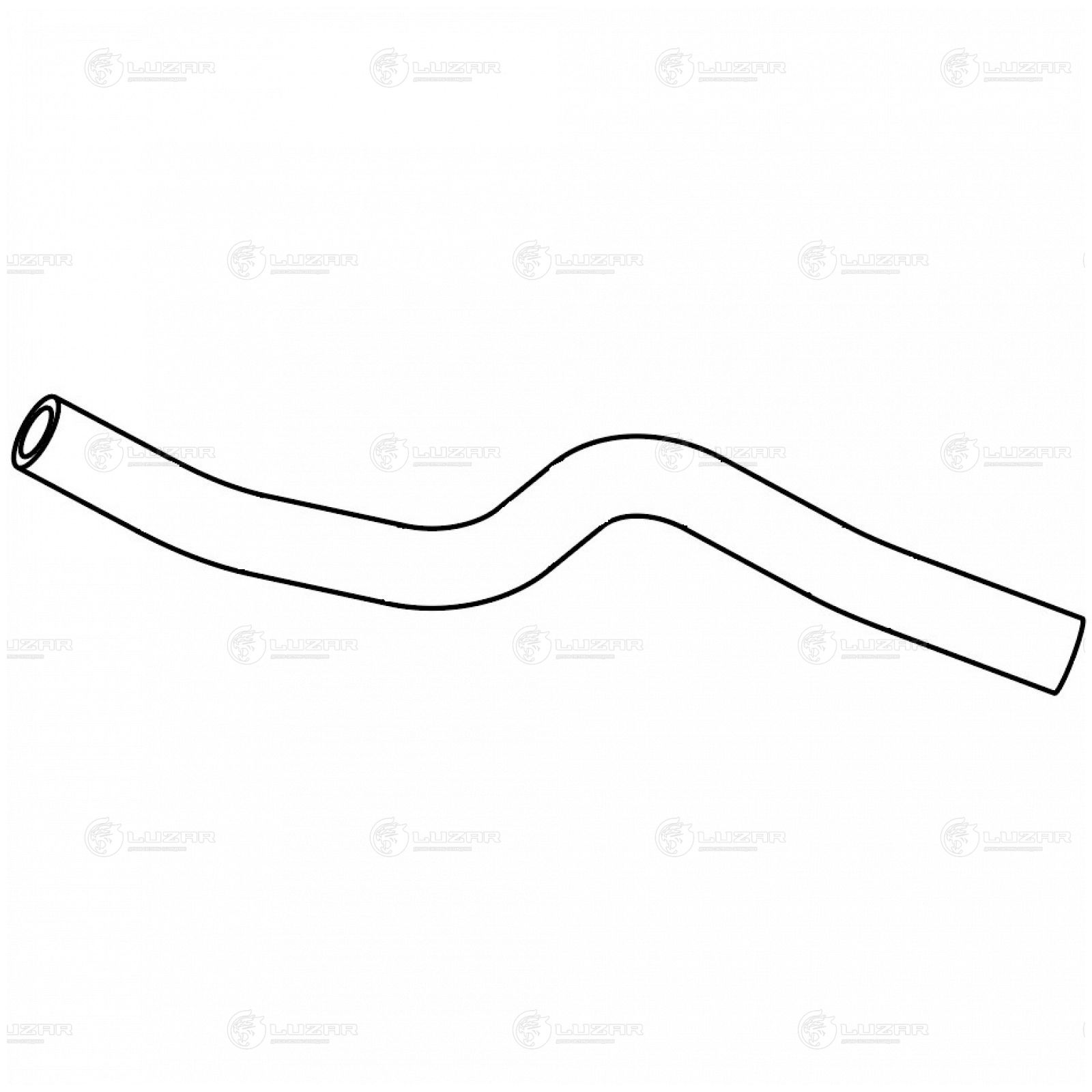 LUZAR LPKH08502 Патрубок отоп. для а/м Kia Optima (15-) 2.0i отвод. (EPDM,1шт.) (LPKh 08502)