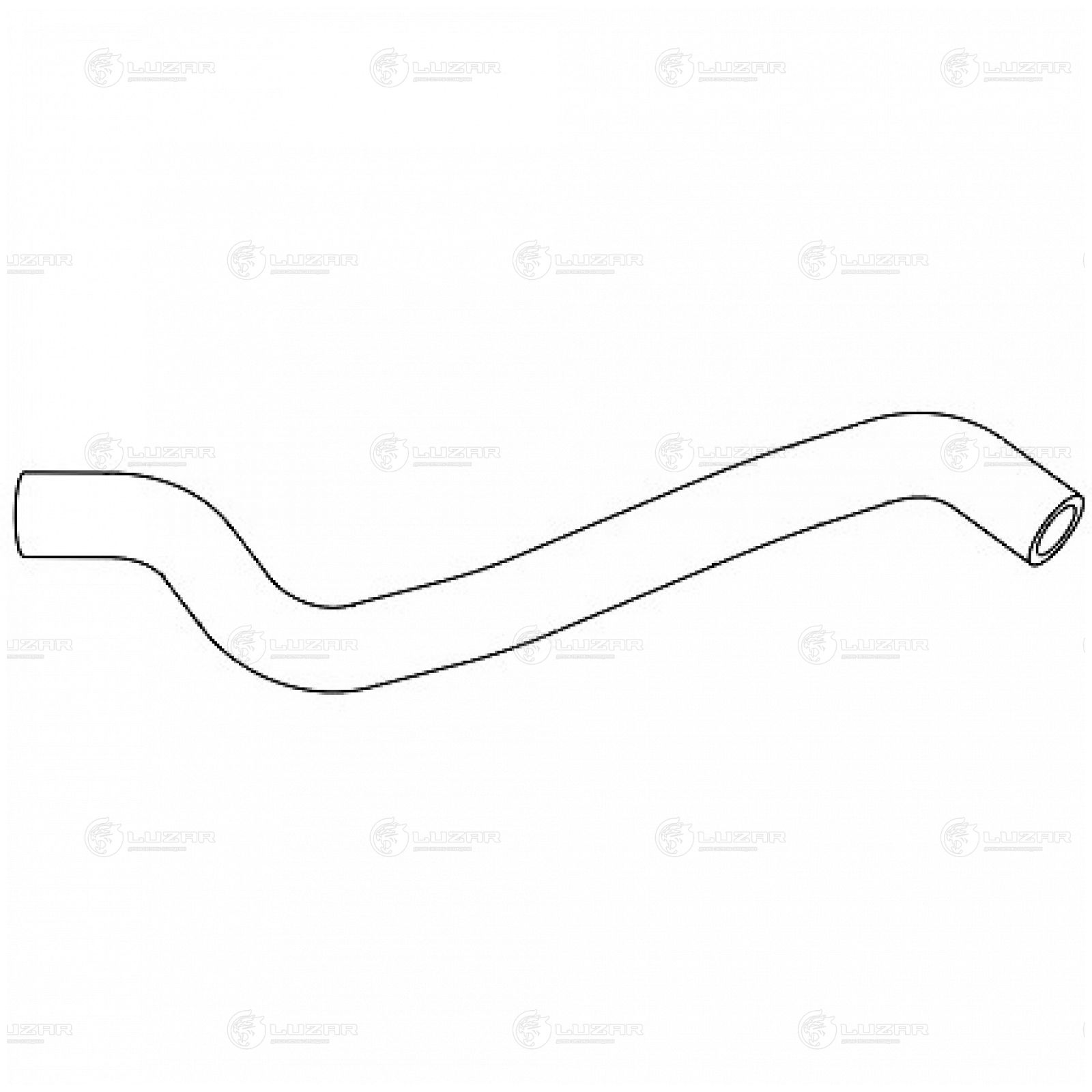 LUZAR LPKH0983 Патрубок отоп. для а/м Renault Kaptur (16-)/Duster (15-) 1.6i [H4M] подвод. (EPDM, 1 шт.) (LPKh 0983