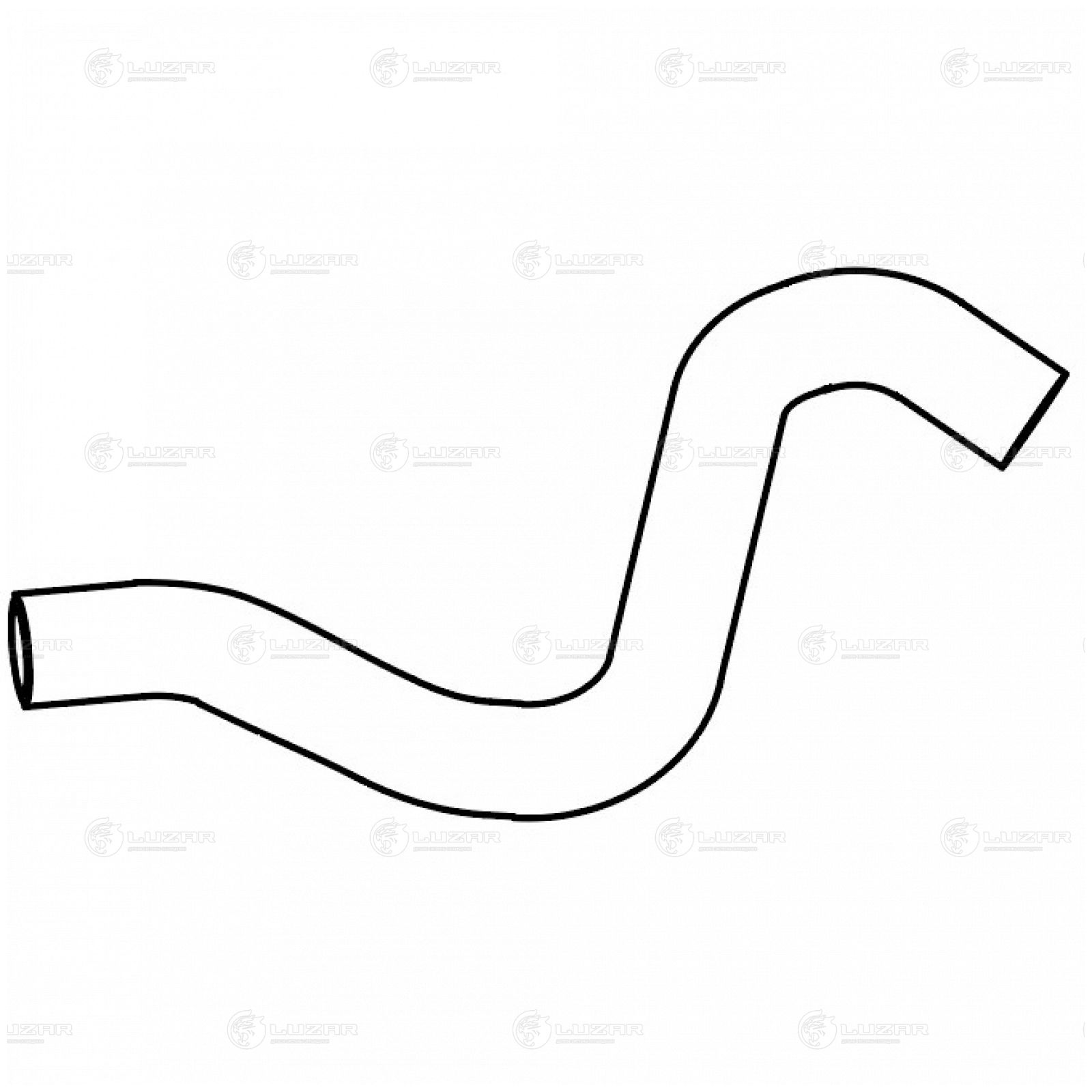 LUZAR LPKH14JD1 Патрубок отоп. для а/м Nissan Qashqai (06-) 2.0i MT/AT [MR20DE] подвод. (EPDM,1шт.)