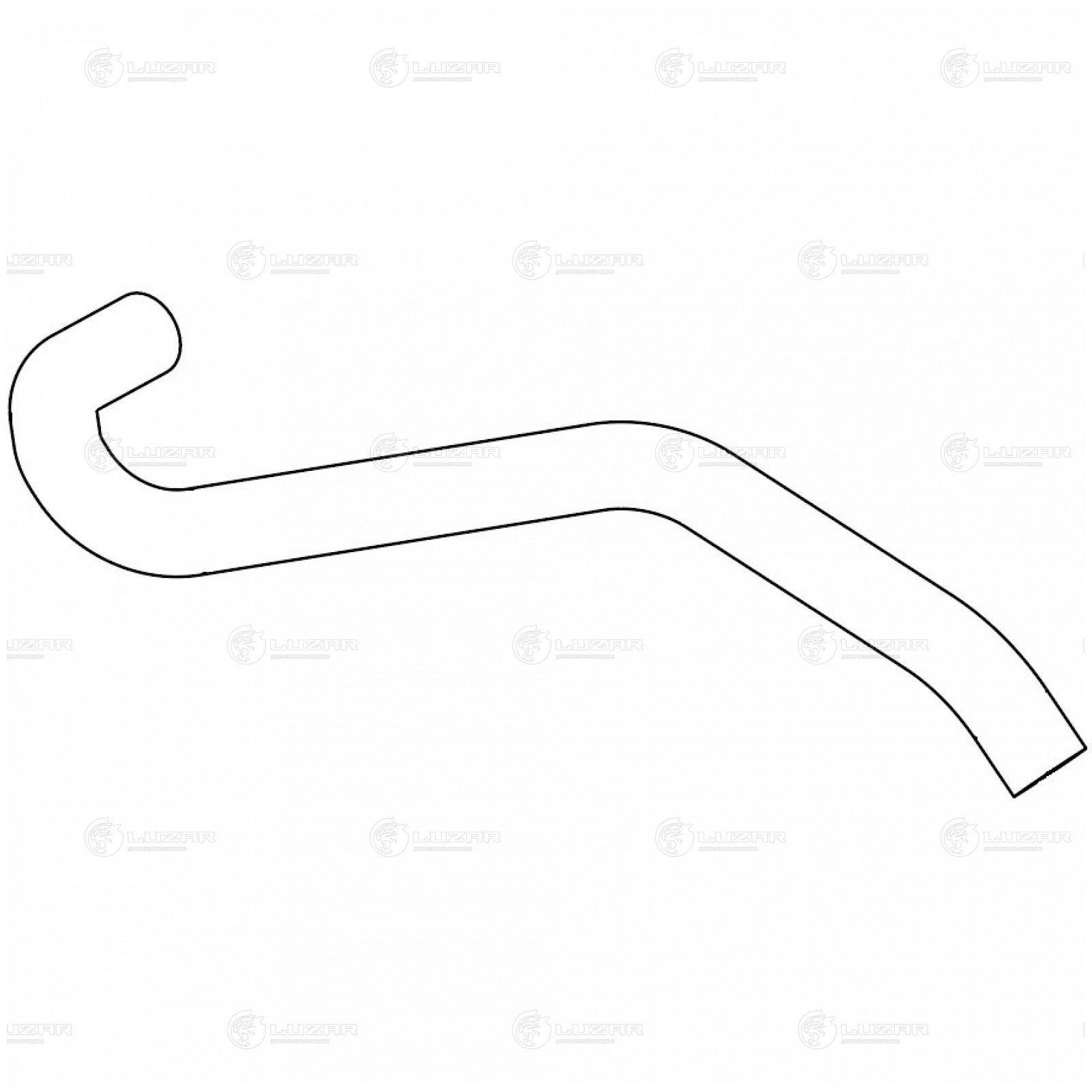 LUZAR LPKH14JD3 Патрубок отоп. для а/м Nissan Qashqai (06-) 1.6i МТ [HR16DE] подвод. (EPDM,1шт.)
