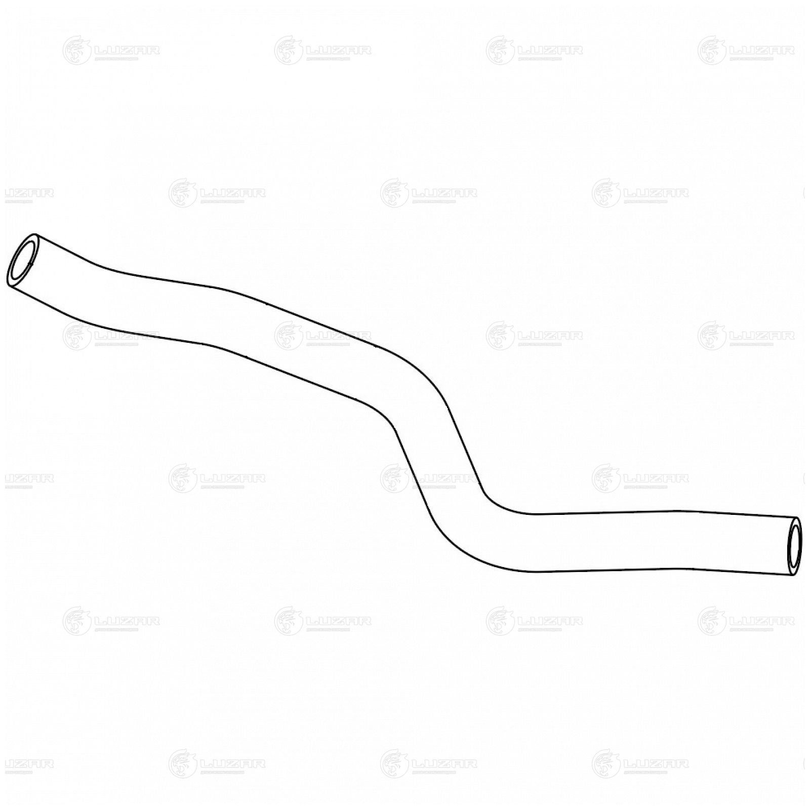 LUZAR LPKH14JD4 Патрубок отоп. для а/м Nissan Qashqai (06-) 1.6i МТ [HR16DE] отвод. (EPDM,1шт.)