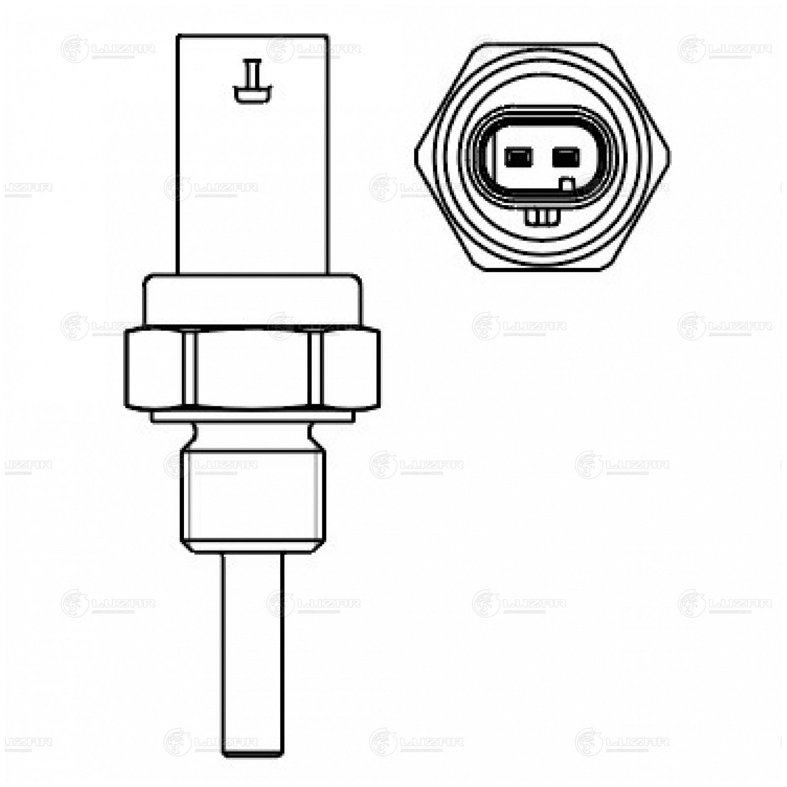 LUZAR LS0502 Датчик температуры для а/м Chevrolet Cobalt (13-)/Daewoo Gentra (13-) 1.5i (LS 0502)