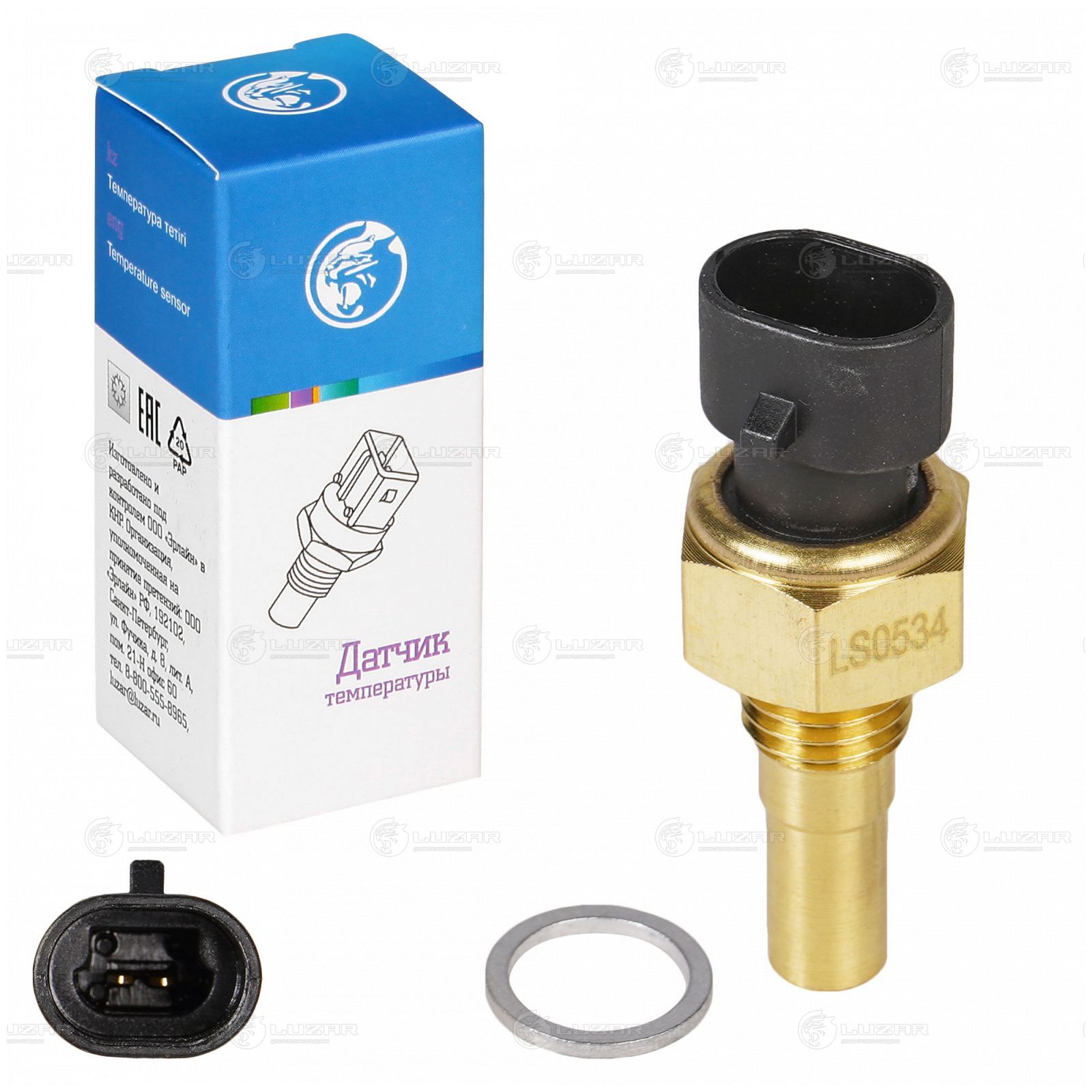 LUZAR LS0534 Датчик температуры для а/м Daewoo/Chevrolet Nexia/Lanos/Lacetti (ЭСУД) (LS 0534)