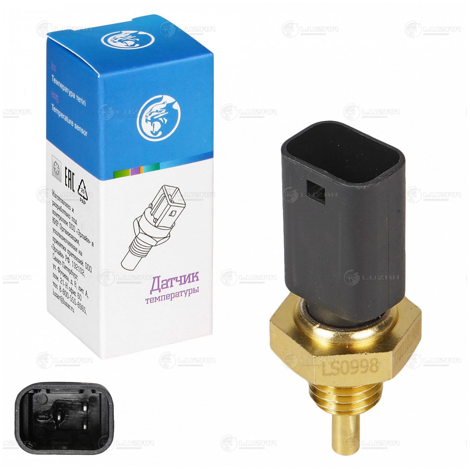 LUZAR LS0998 Датчик темп. охл.жид. 3-х конт RENAULT LOGAN/CLIO 1.4-1.6i