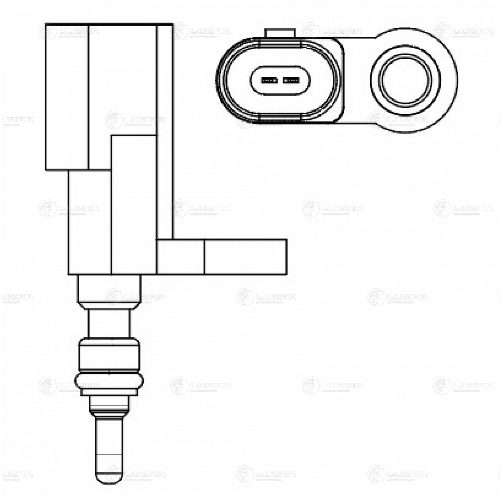 LUZAR LS1802 Датчик температуры для а/м VW Polo (15-)/Tiguan (16-)/Skoda Rapid (15-)/Kodiaq (16-) (LS 1802)