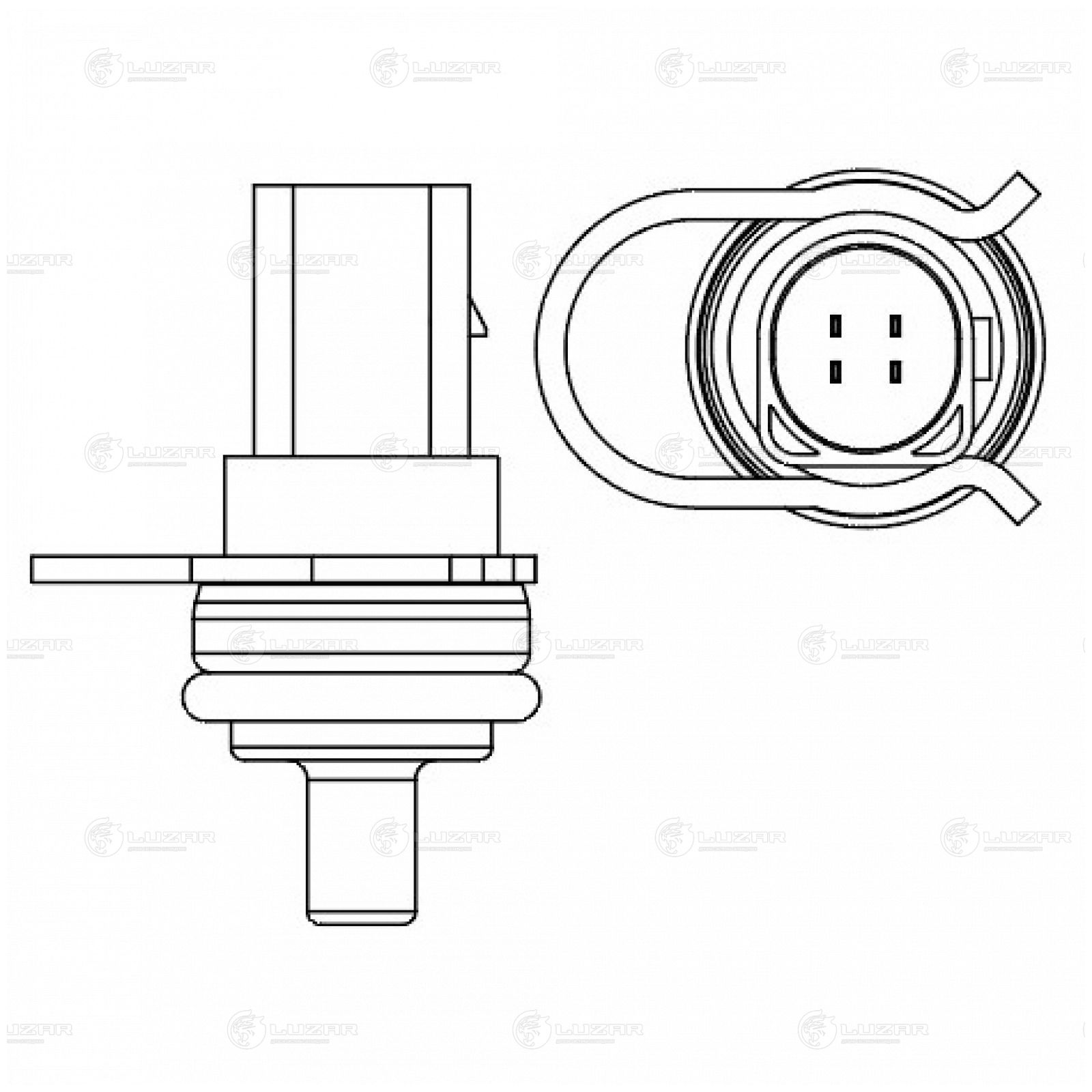 LUZAR LS1814 Датчик температуры для автомобилей VW Golf IV (98-)/Golf V (03-)/Passat B5 (96-)/Jetta (04-)/Skoda Octavia (96-)/Audi A6 (C5) (97-)/A4 (B5) (94-) | перед |