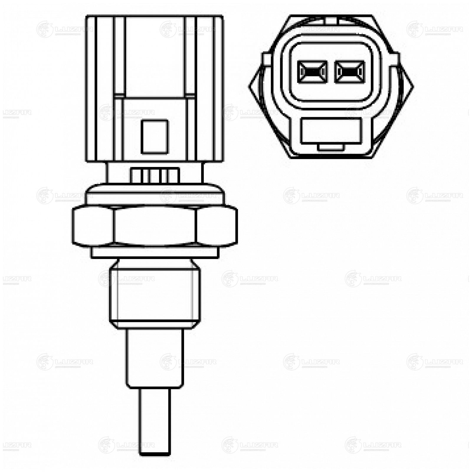 LUZAR LS1901 Датчик температуры для а/м Toyota Corola (07-)/Camry (06-)/(11-)/Land Cruiser 200 (07-)/Prado (09-)