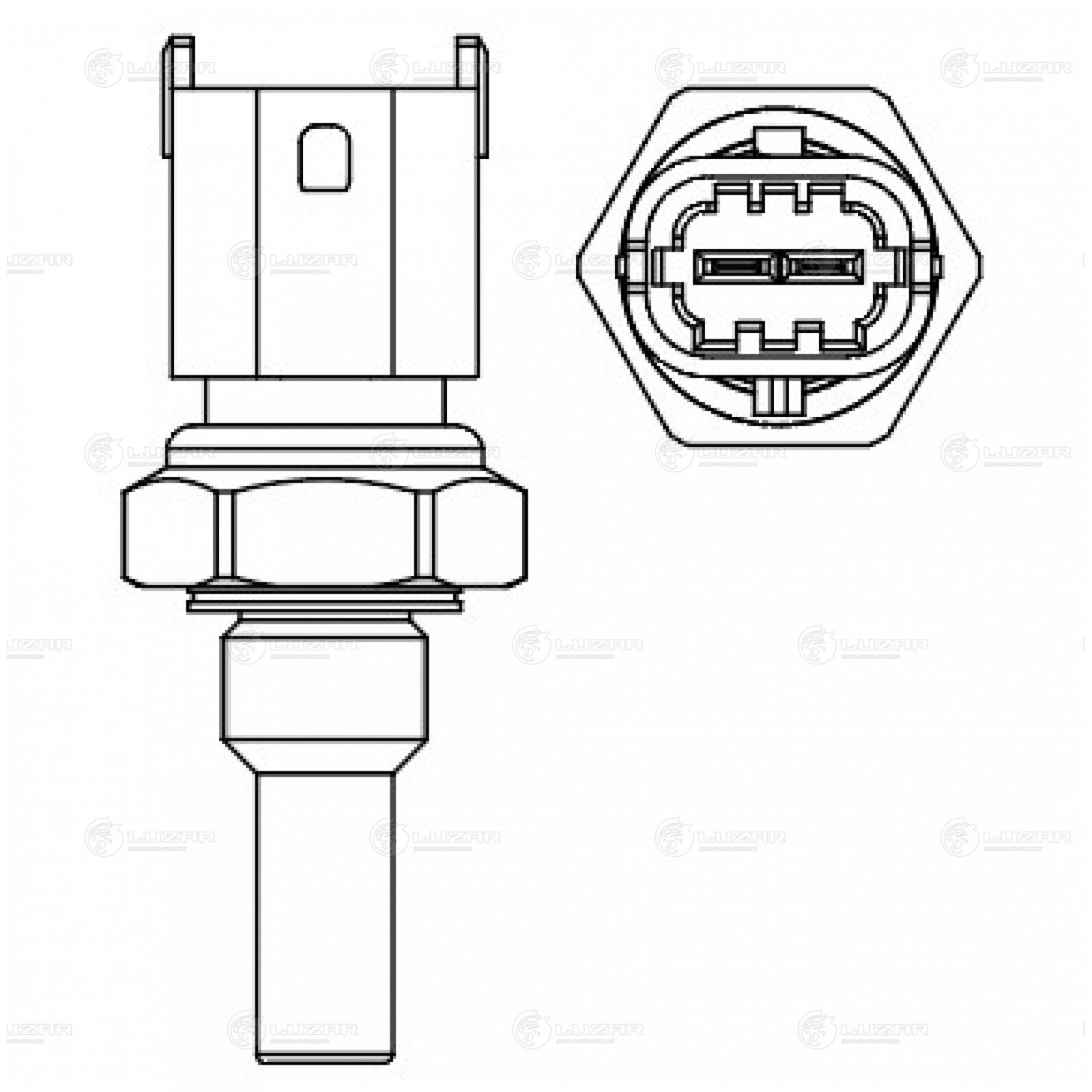 LUZAR LS2106 Датчик температуры для а/м Opel Asta H (04-)/Zafira A (00-)/Vectra C (00-) 1.8i (LS 2106)