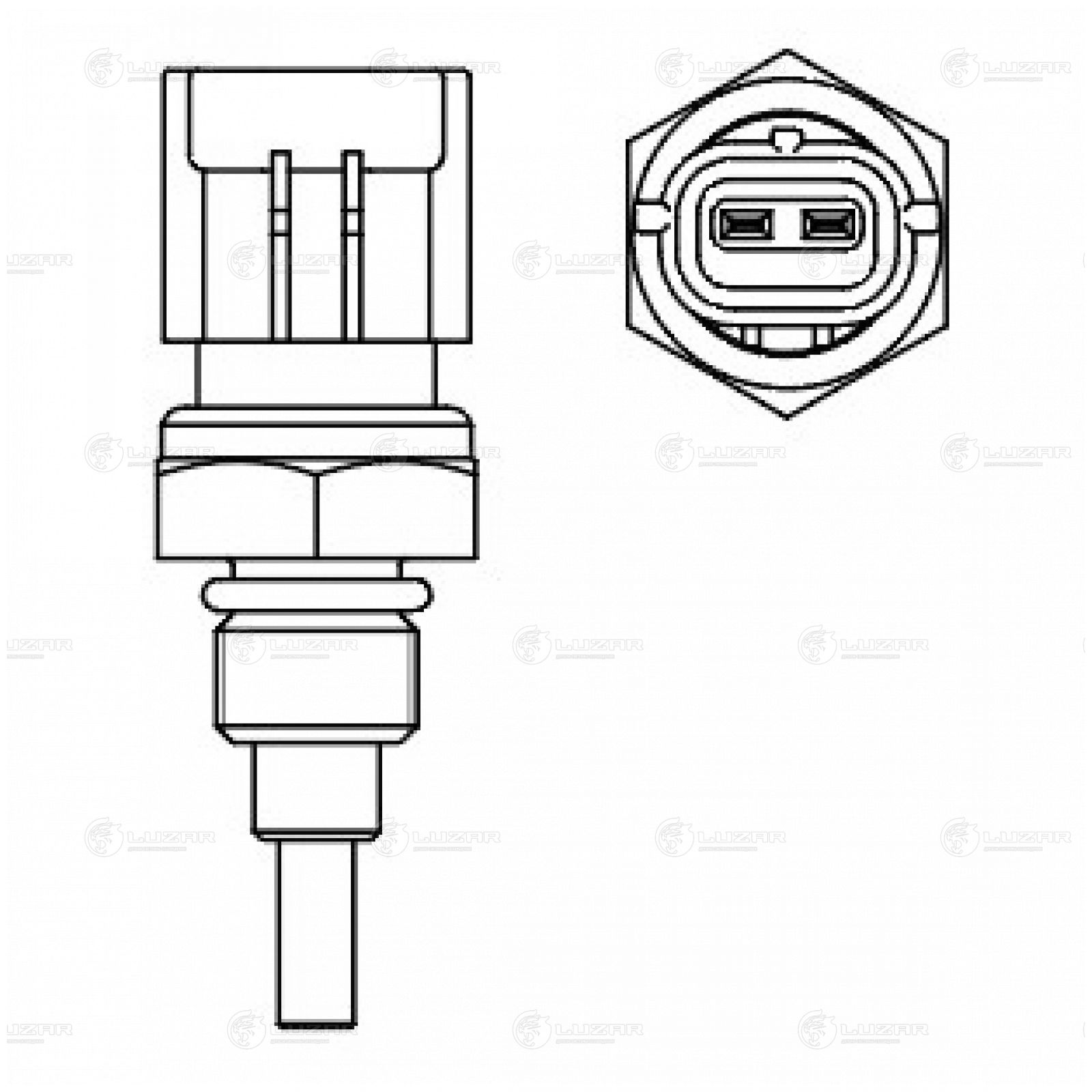 LUZAR LS2401 Датчик температуры для а/м Suzuki Grand Vitara (05-)/SX4 (06-)/Subaru Forester (08-) (LS 2401)