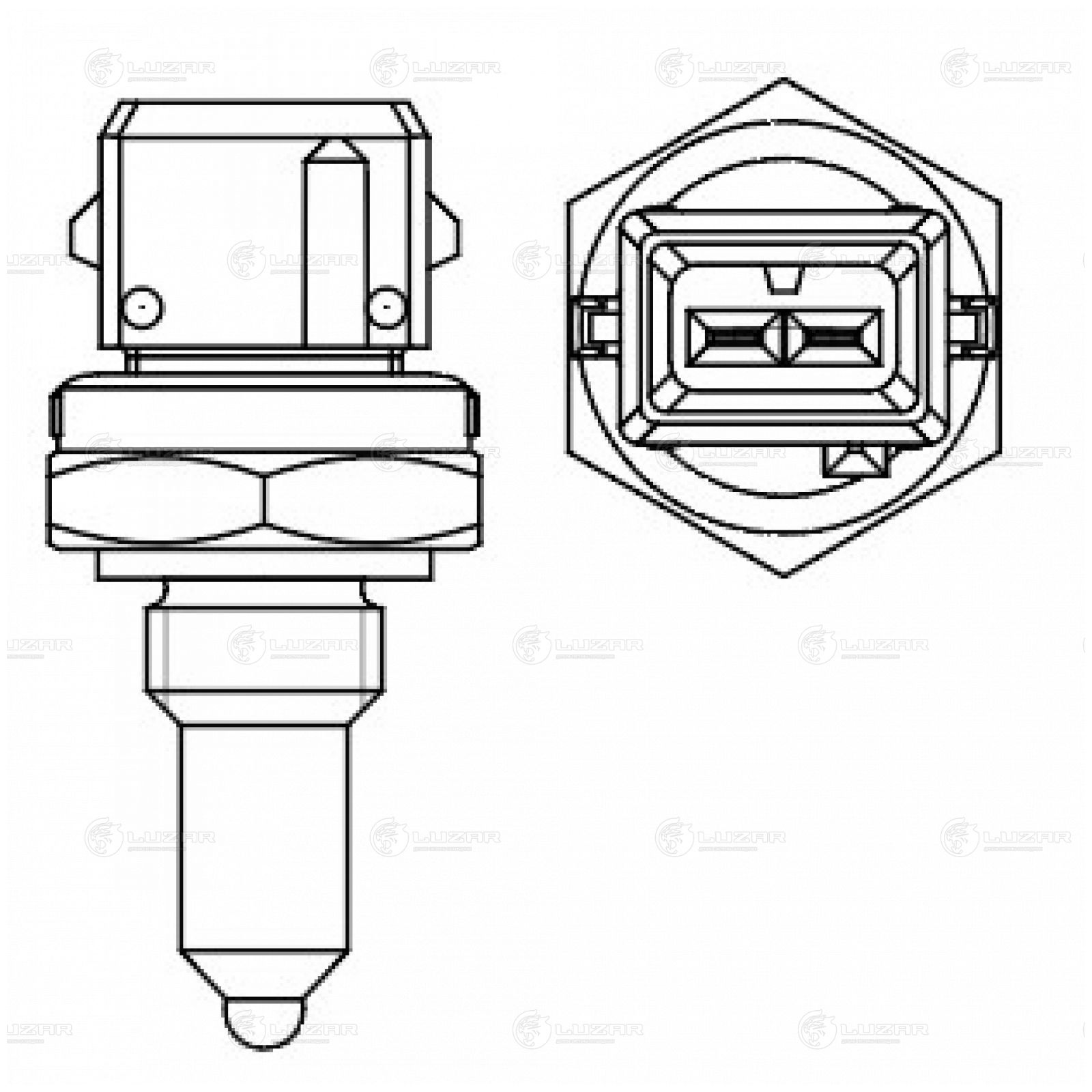 LUZAR LS2602 Датчик температуры для а/м BMW X5 (E53) (00-)/X5 (E70) (07-)/5 (E39) (95-)/5 (F10) (10-) (LS 2602)