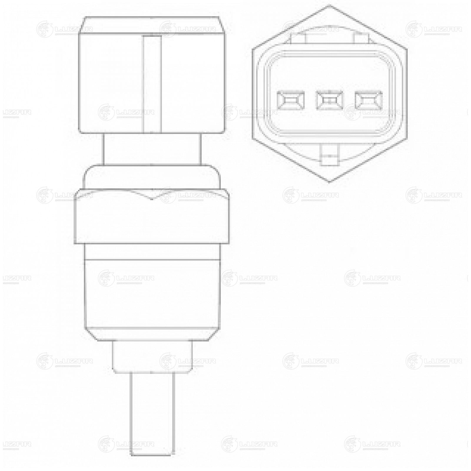 LUZAR LS3005 Датчик температуры для автомобилей Москвич 3 (22-)/JAC JS4 (20-) | перед |