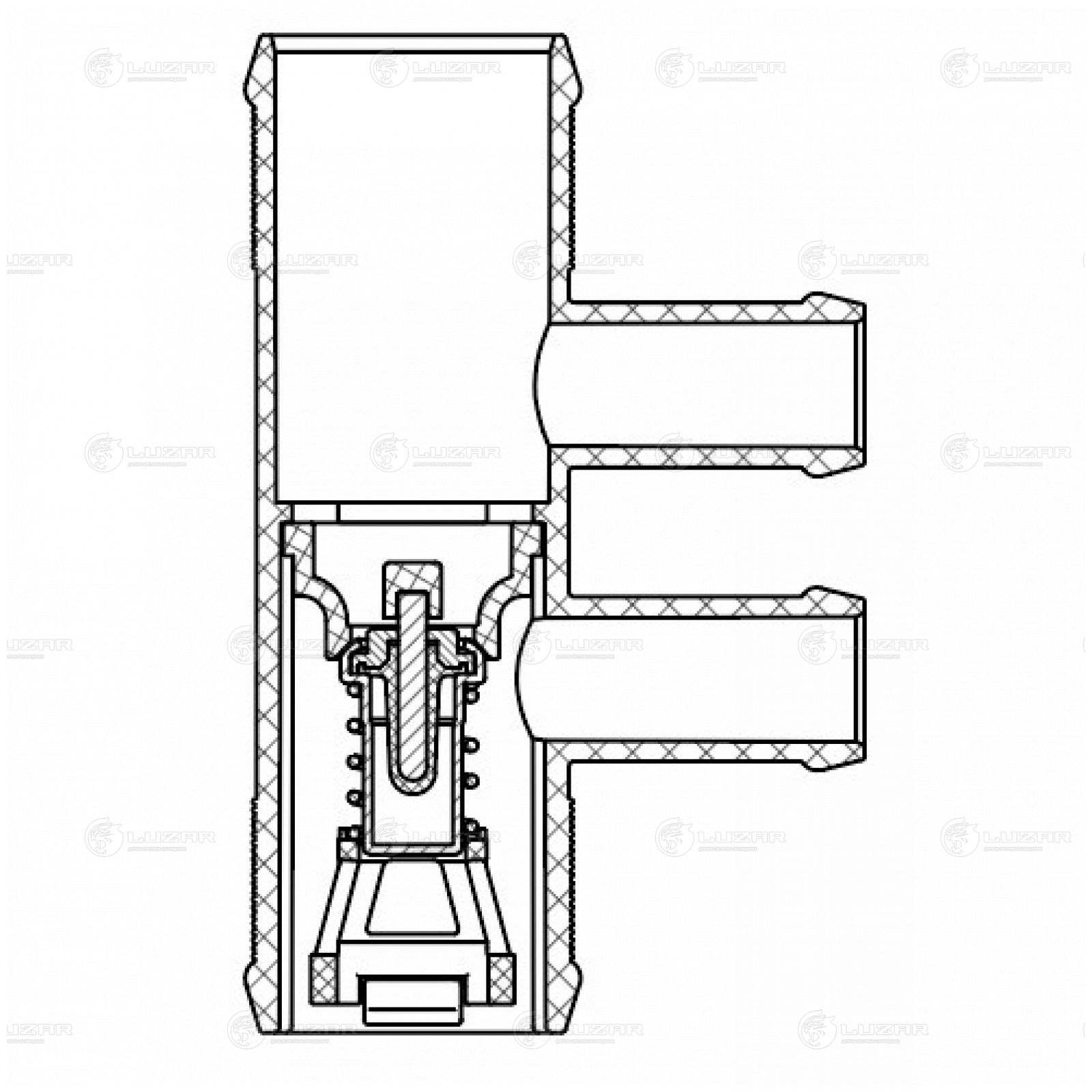 LUZAR LT0103 Термостат для а/м Лада Vesta NG (23-) 1.8i (65°С) (для АКПП, с корпусом) (LT 0103)