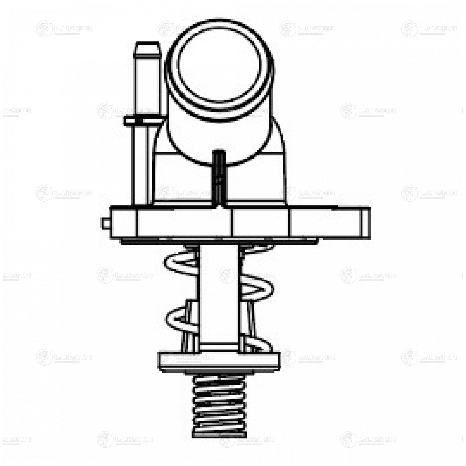 LUZAR LT0561 Термостат для а/м Chevrolet Tahoe (13-)/Cadillac Escalade (14-) 6.2i (87°С низкотемп.) (с корпус.) (