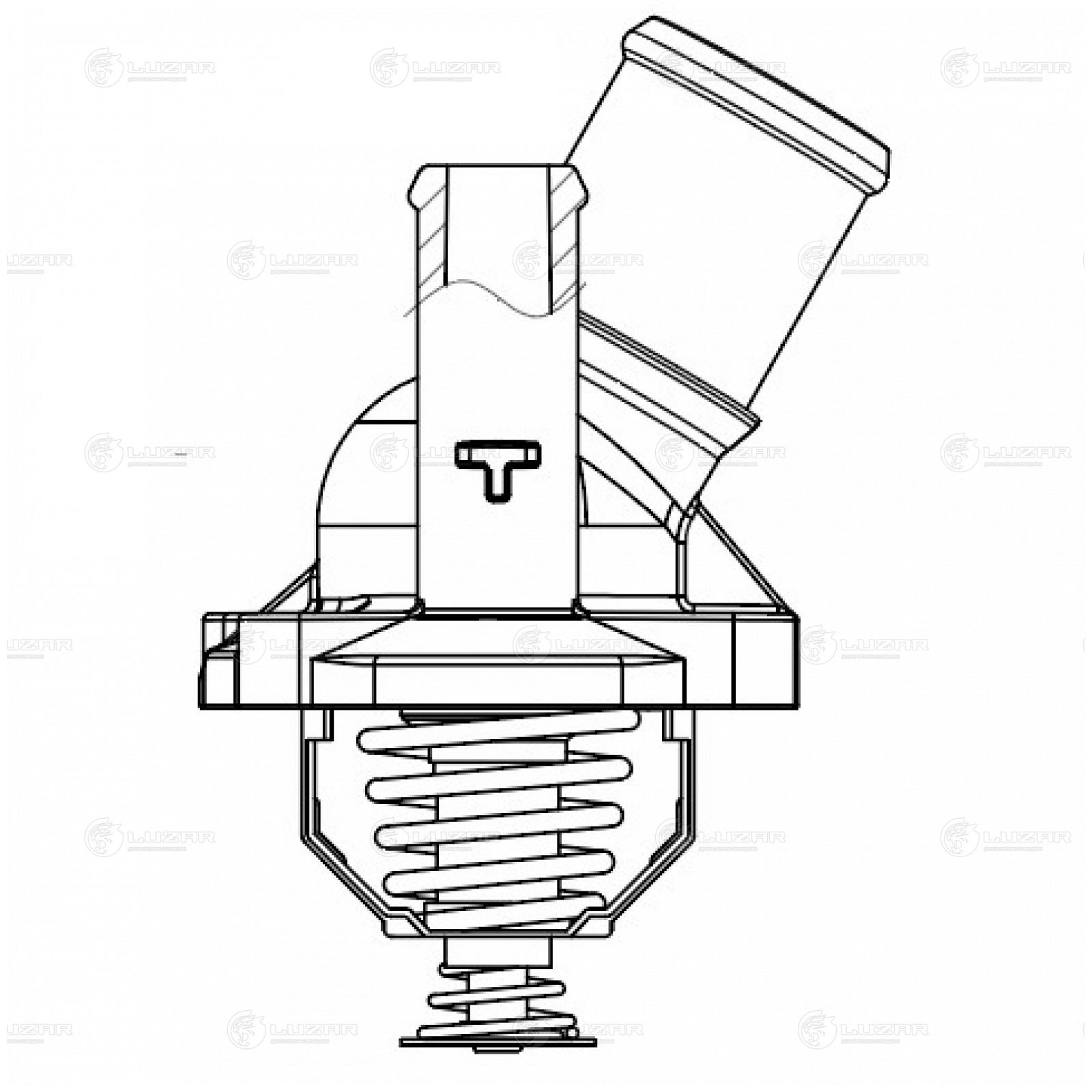 LUZAR LT1020 Термостат для а/м Ford Mondeo (07-)/Mazda CX-7 (07-) 2.3i/2.5i (82°С) (АЛЮМ. корпус) (LT 1020)