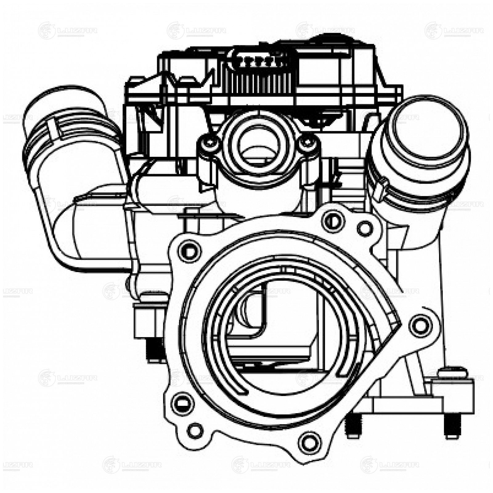 LUZAR LT3014 Термостат для а/м TANK 300 (21-) 2.0T (с корпусом) (LT 3014)