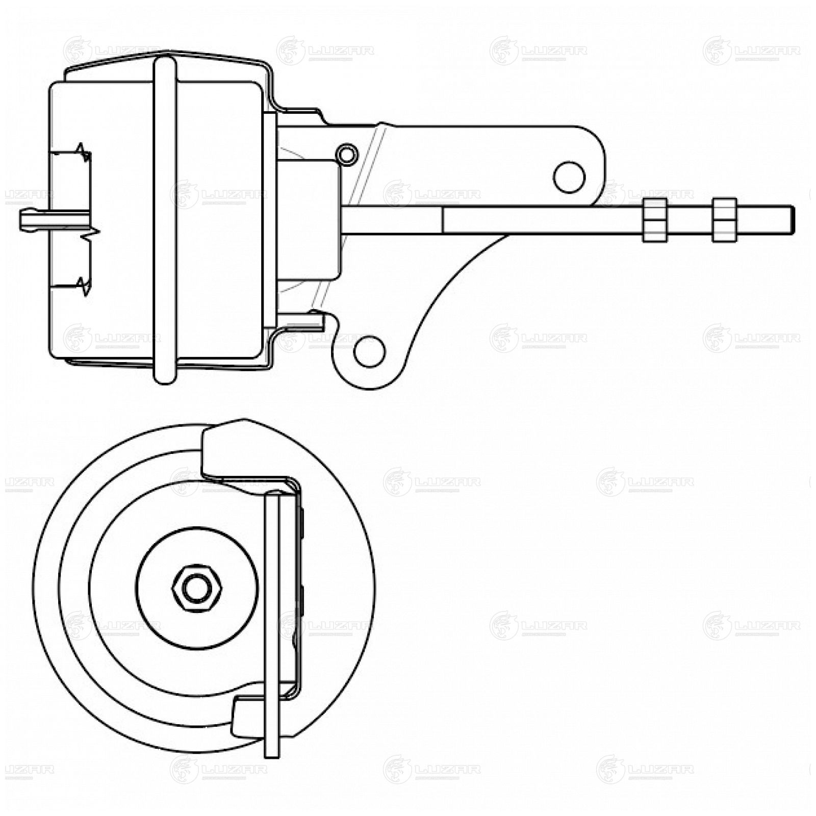 LUZAR LTC1807 Актуатор турбокомпрессора для а/м VW Transporter T5 (03-) 1.9D (тип KP39A) (LTC 1807)