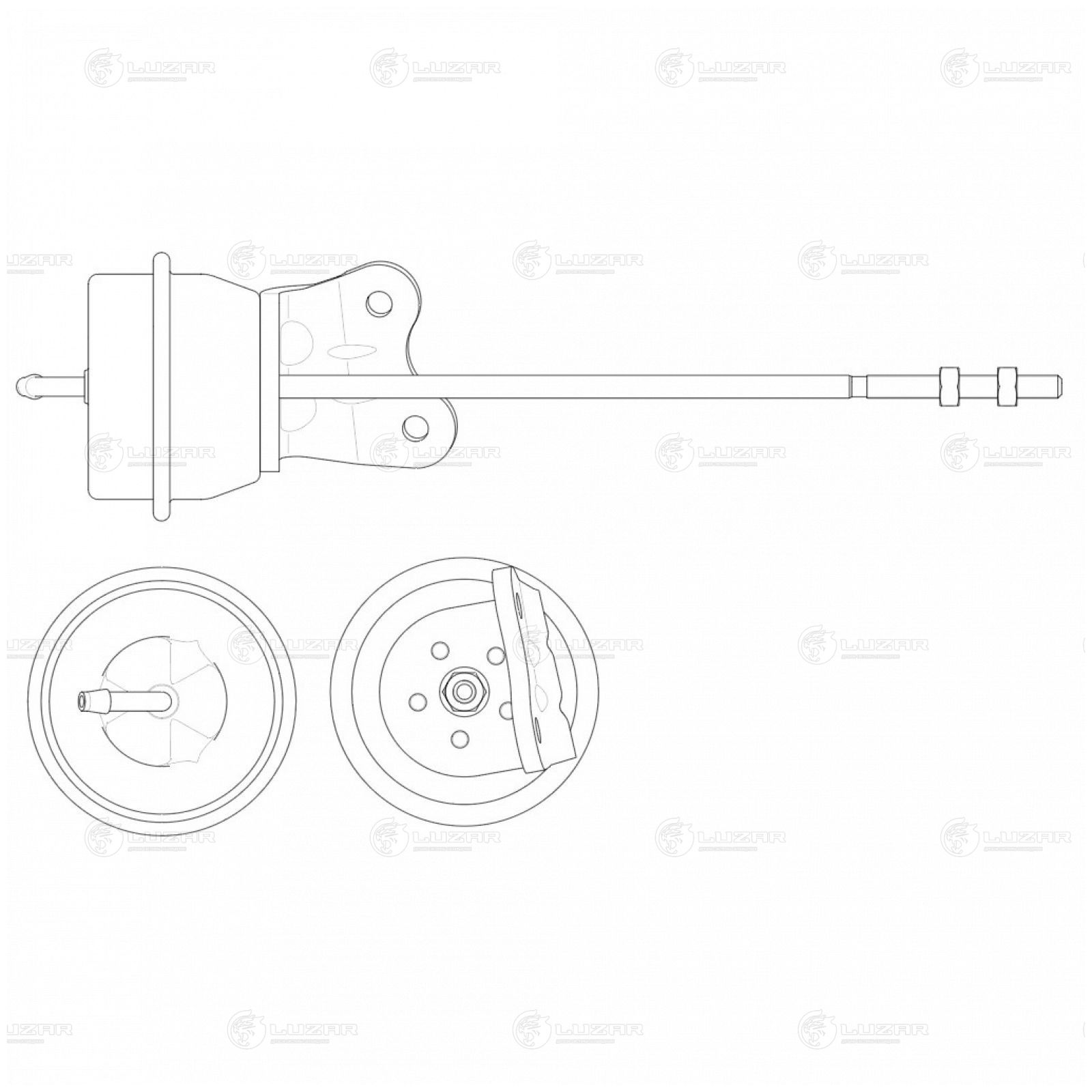 LUZAR LTC1848 Актуатор турбокомпрессора для а/м Skoda Octavia (04-)/VW Passat B6 (05-) 1.8T [BZB CDAA] (LTC 1848)