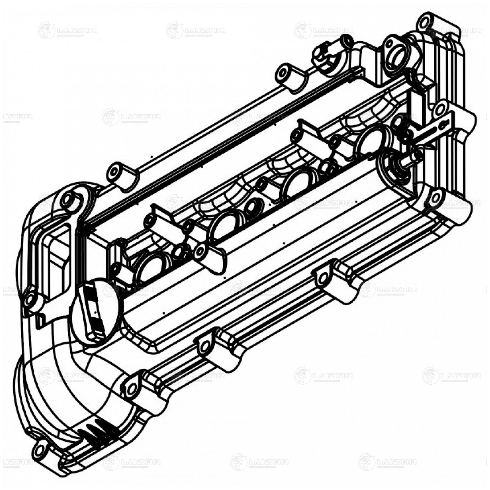 LUZAR LVPC0803 Крышка клапанная для а/м Hyundai Solaris (17-)/Kia Rio IV (17-)/Ceed (18-) 1.6i [G4FG] (алюм., с прокл.)