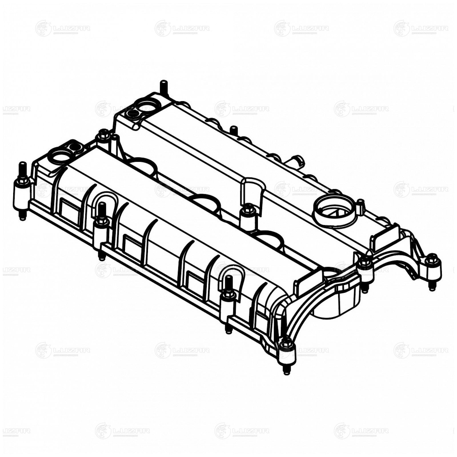 LUZAR LVPC1001 Крышка клапанная для а/м Ford Focus III (11-)/Fiesta (12-) 1.6i (пластик., с прокл.) (LVPC 1001)