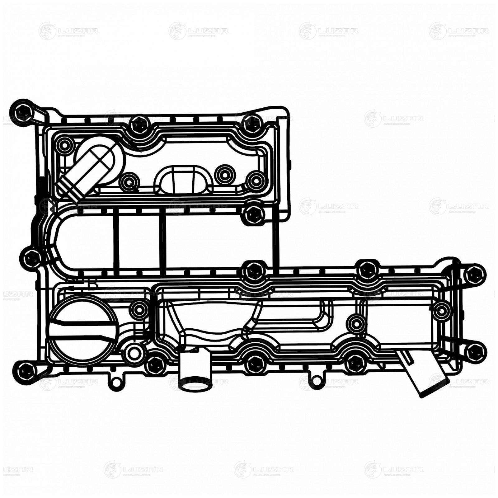 LUZAR LVPC1009 Крышка клапанная для а/м Ford Kuga II (13-)/C-Max (10-) 1.6i (LVPC 1009)