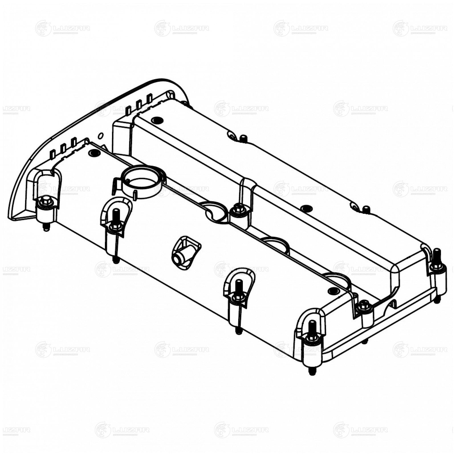 LUZAR LVPC1010 Крышка клапанная для а/м Ford Focus II (04-)/Fusion (02-)Fiesta (01-) 1.4i/1.6i (LVPC 1010)