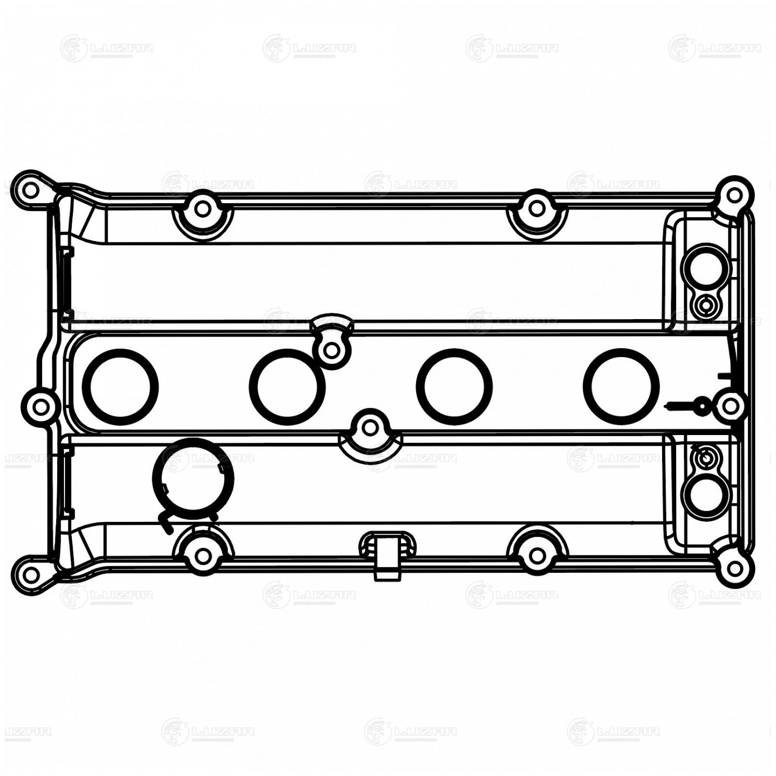 LUZAR LVPC1011 Крышка клапанная для а/м Ford Focus III (11-)/Fiesta (12-) 1.6i (алюм., с прокл.) (LVPC 1011)