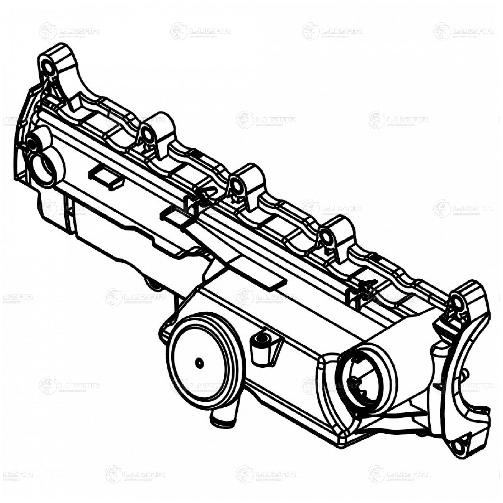 LUZAR LVPC1402 Крышка клапанная для а/м Renault Megane II (02-)/Laguna (07-)/Kangoo II (07-) 1.5d