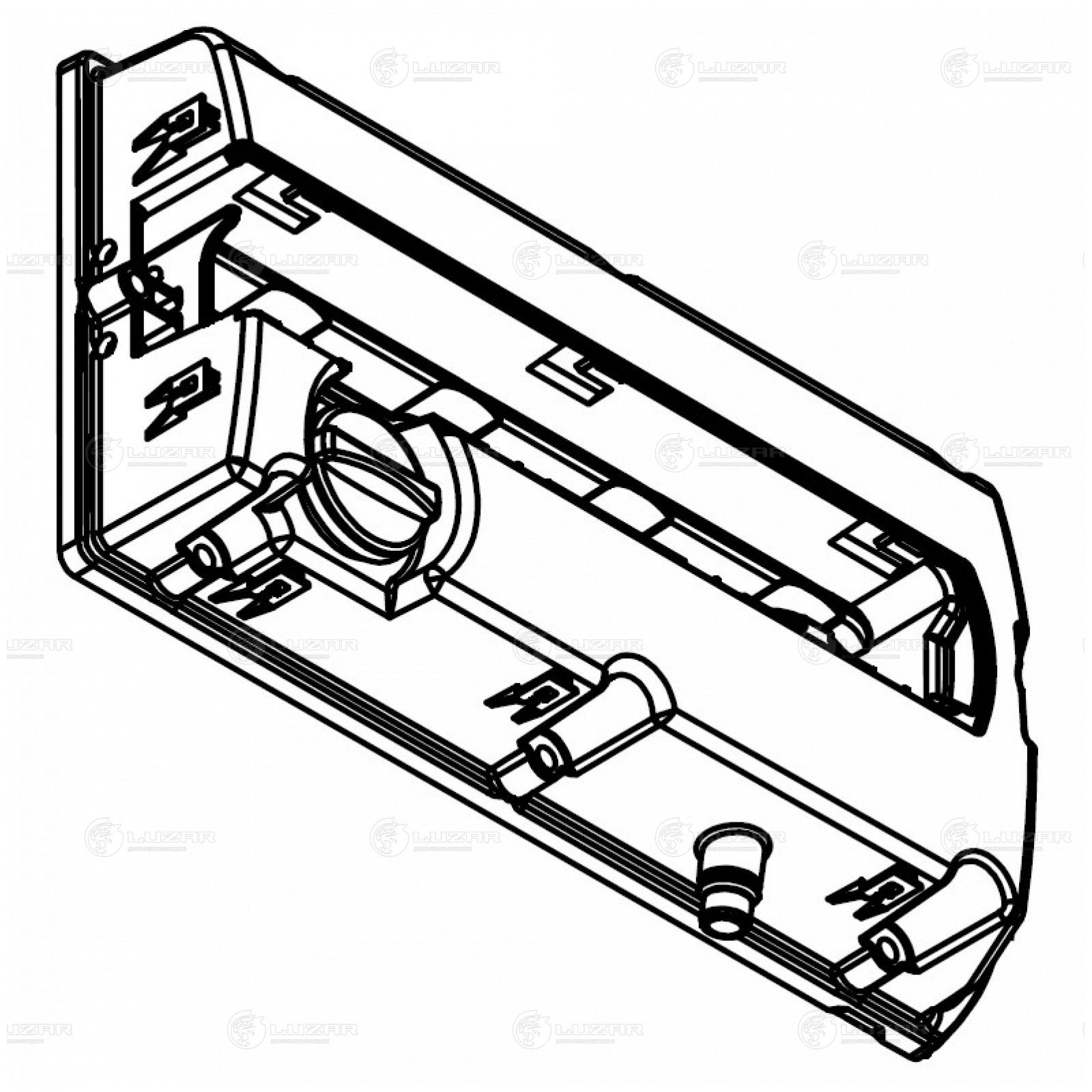 LUZAR LVPC2104 Крышка клапанная для а/м Opel Astra H (04-)/Meriva A (03-)/Zafira B (05-) 1.6i (алюм. с прокл.)