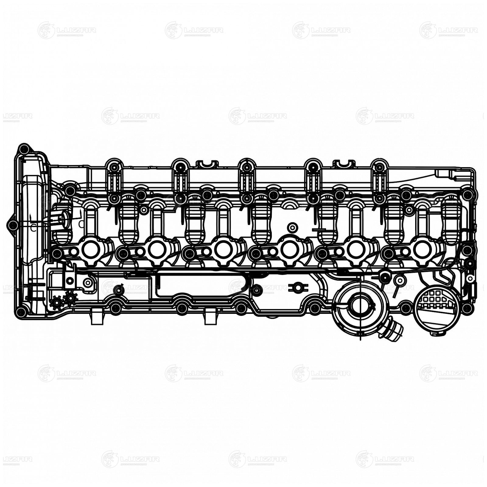 LUZAR LVPC2601 Крышка клапанная для а/м BMW X6 (07-)/X5 (13-)/X3 (10-)/7 (08-) 3.0D (LVPC 2601)