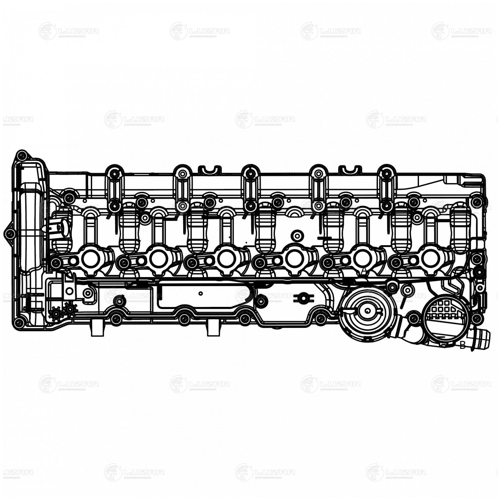 LUZAR LVPC2604 Крышка клапанная для а/м BMW X6 E71 (07-)/X5 E70 (06-)/X3 F25 (10-) 3.0D (LVPC 2604)