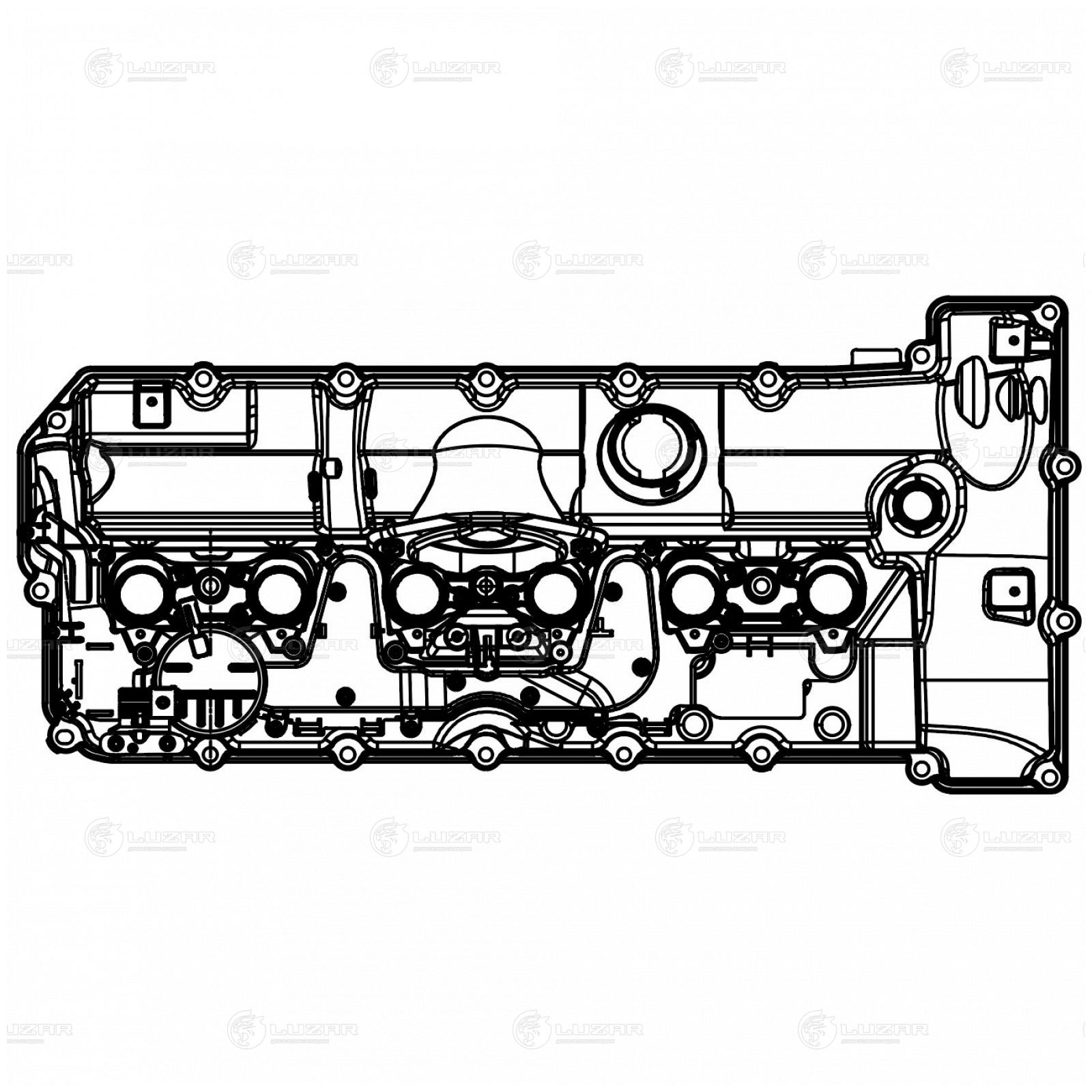 LUZAR LVPC2606 Крышка клапанная для а/м BMW X5 E70 (07-)/5 E60 (03-) 2.5i/3.0i (алюм. с прокл.) (LVPC 2606)