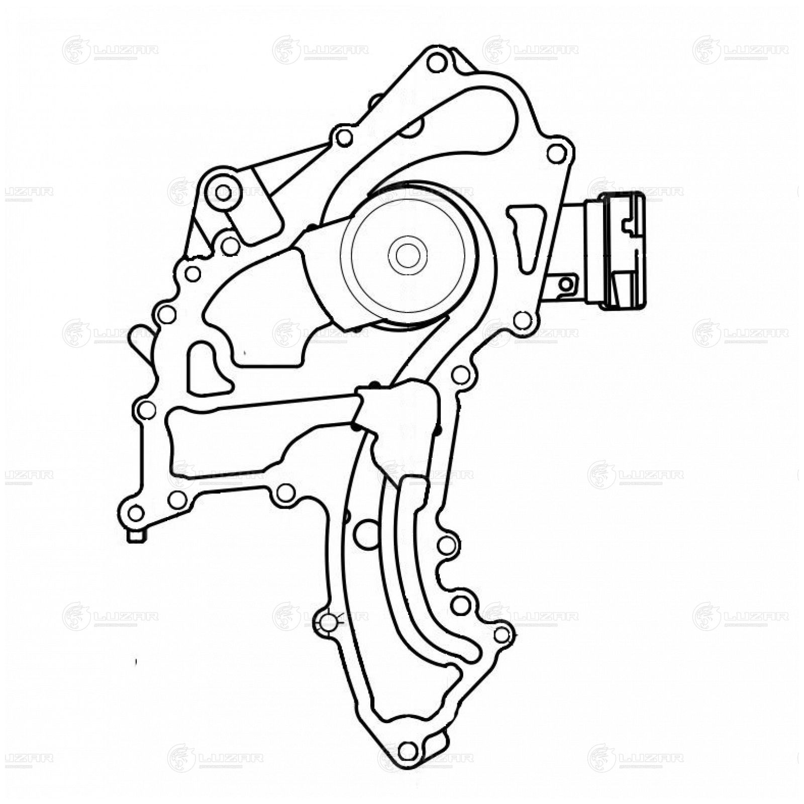 LUZAR LWP1510 Насос водяной для а/м Mercedes-Benz S (W222) (13-) 4.7i [M278] (LWP 1510)