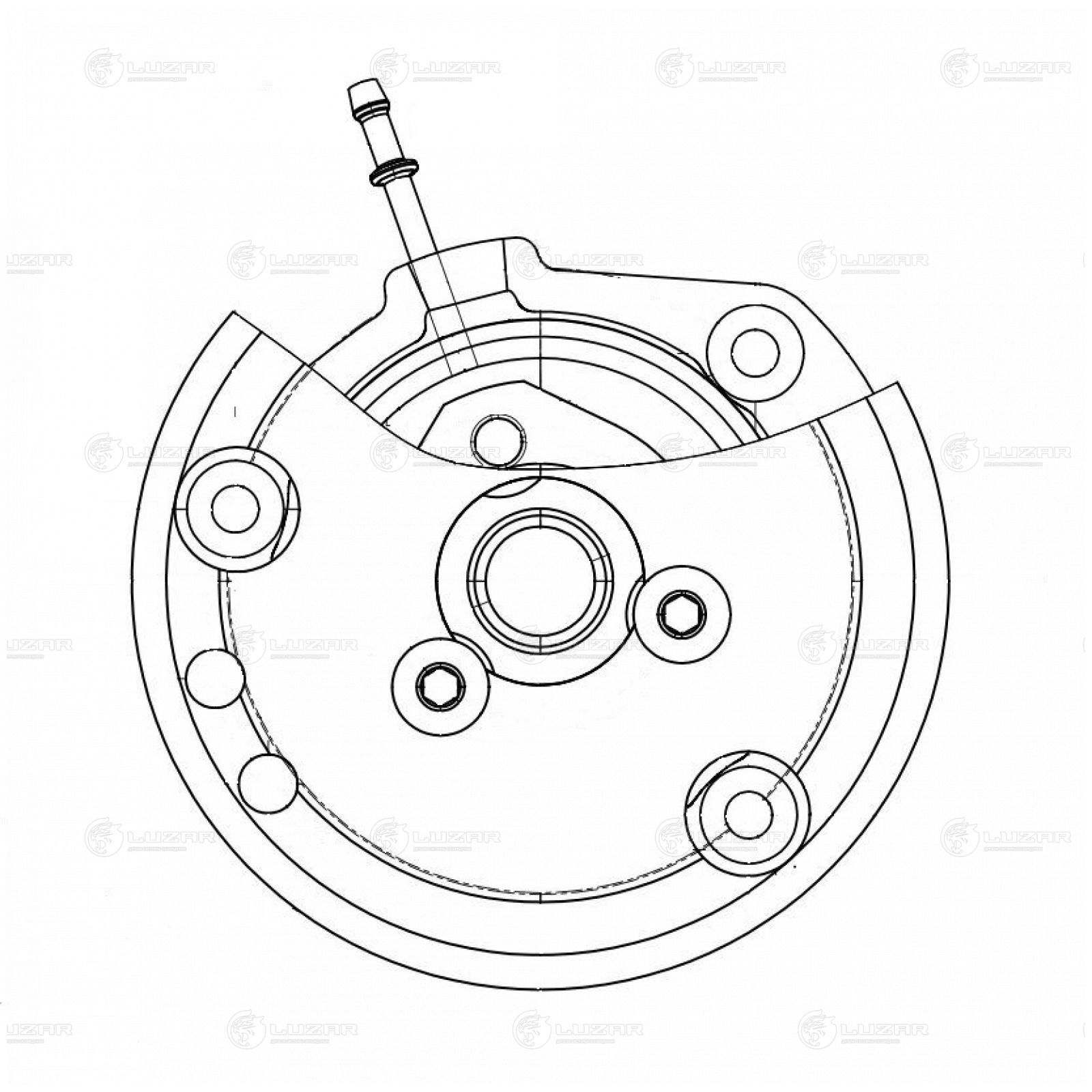 LUZAR LWP1803 Насос водяной для а/м VW Touareg (10-) 3.6FSi не регулир. (LWP 1803)