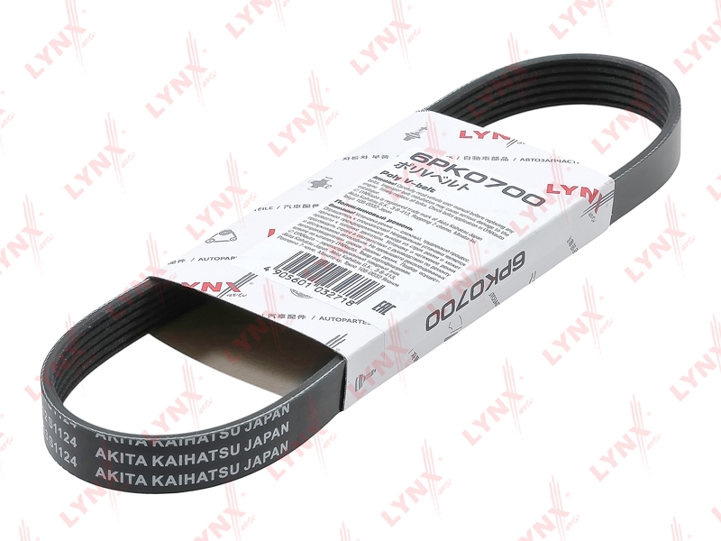 LYNXAUTO 6PK0700 Ремень поликлиновой подходит для LADA 2108-099/2113-15/ LADA 2110-12 16V 6PK0700