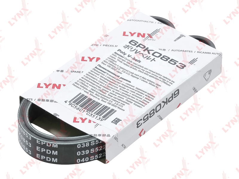LYNXAUTO 6PK0853 Ремень поликлиновой