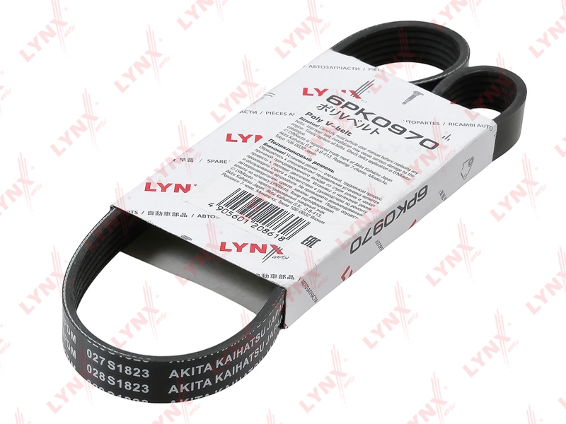 LYNXAUTO 6PK0970 Ремень поликлиновой (EPDM, Power Max)