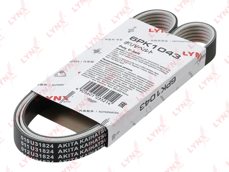 LYNXAUTO 6PK1043 Ремень поликлиновой (EPDM, Power Max)
